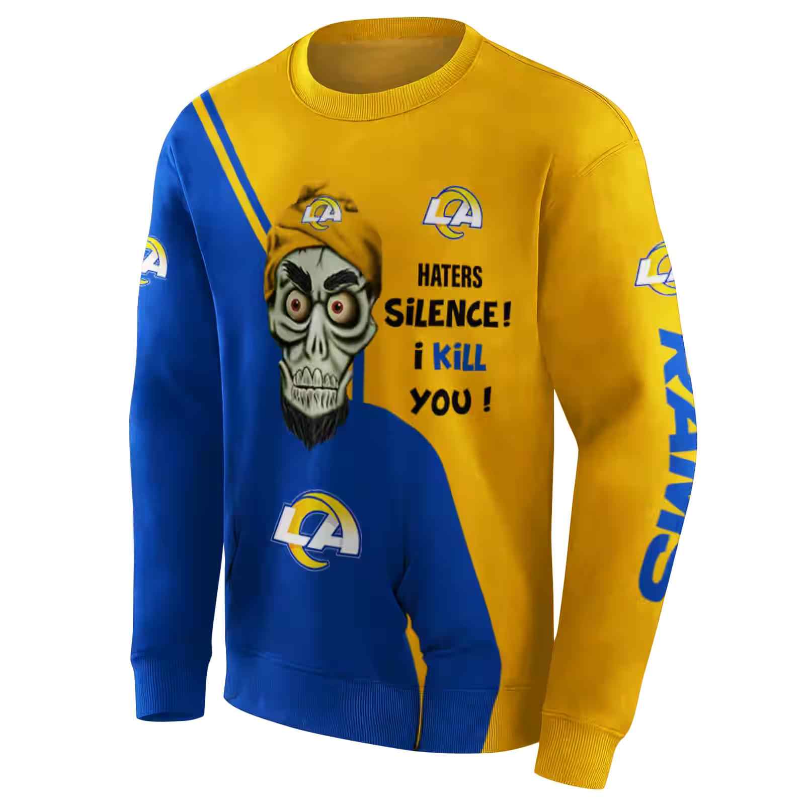 los angeles rams achmed skull blue hoodie new arrival