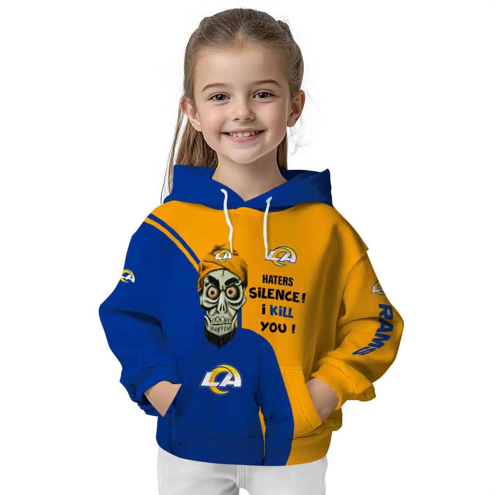 los angeles rams achmed skull blue hoodie top rated