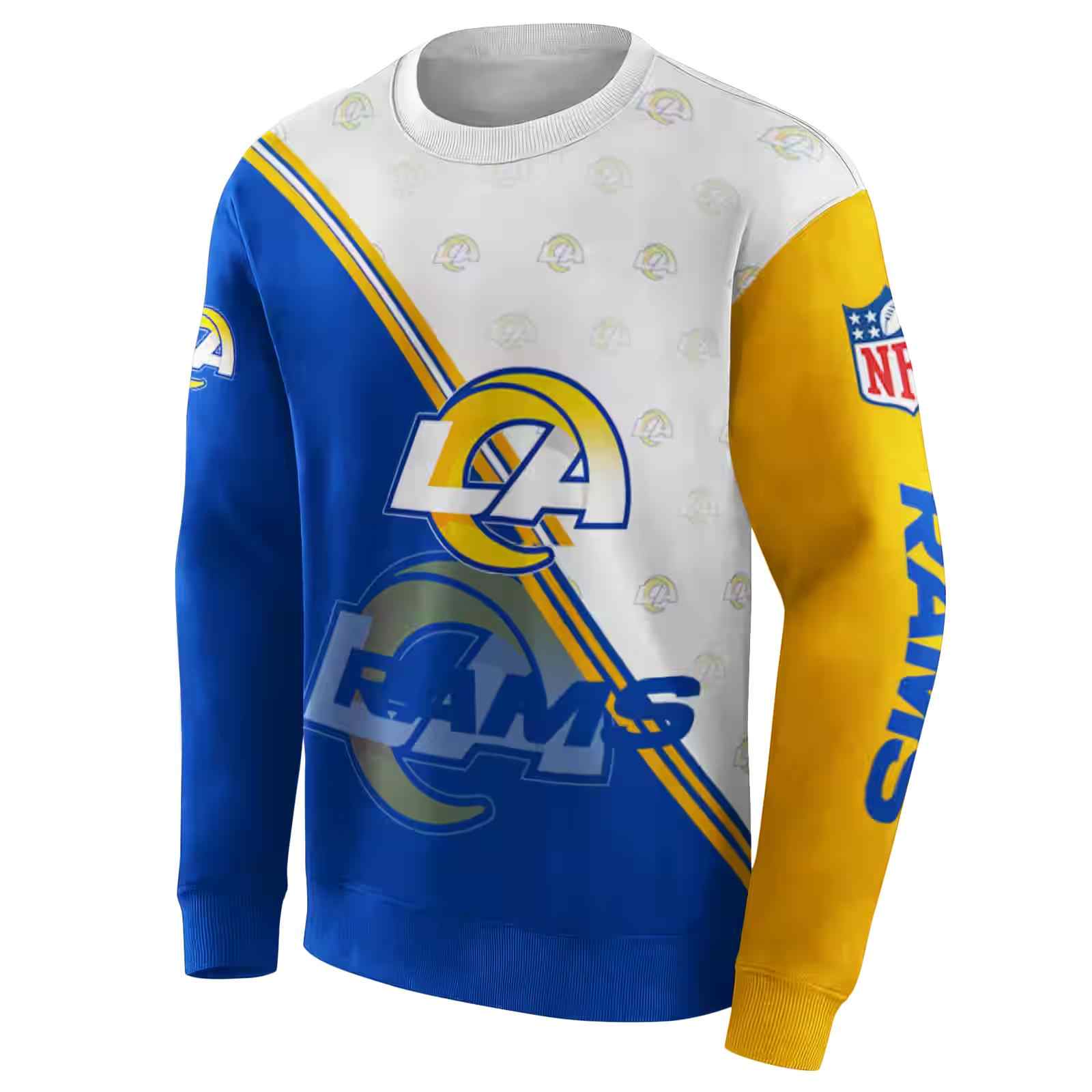 los angeles rams diagonal stripe blue white hoodie new arrival