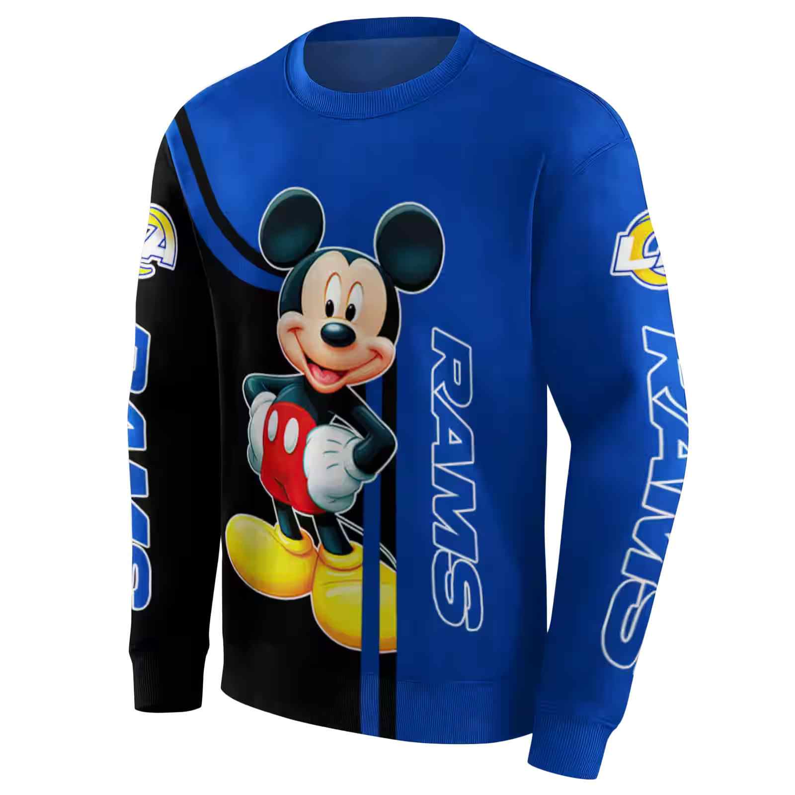 los angeles rams mickey mouse blue black hoodie new arrival