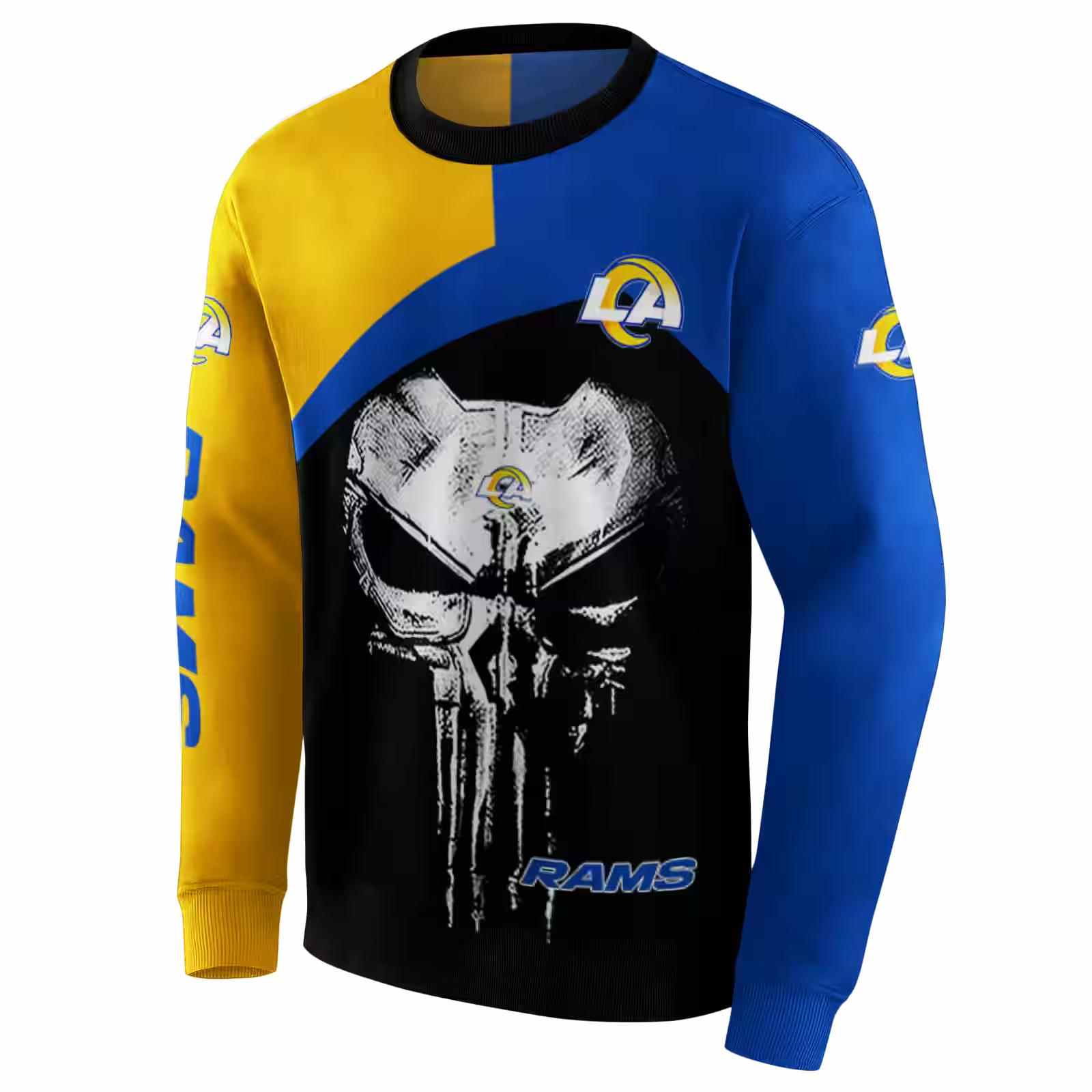 los angeles rams skull punisher orange black hoodie new arrival