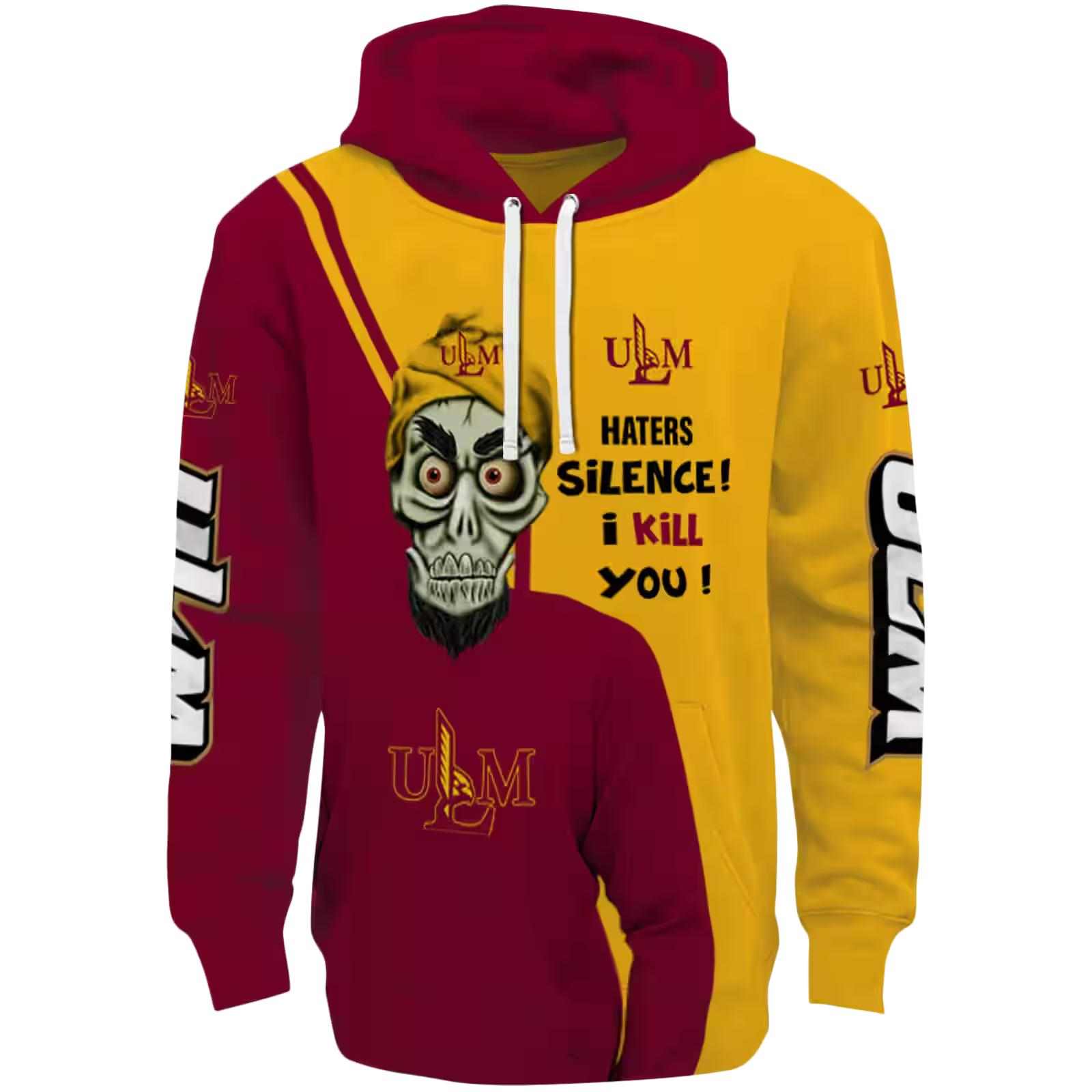 Louisiana-Monroe Warhawks Achmed Skull Red Hoodie