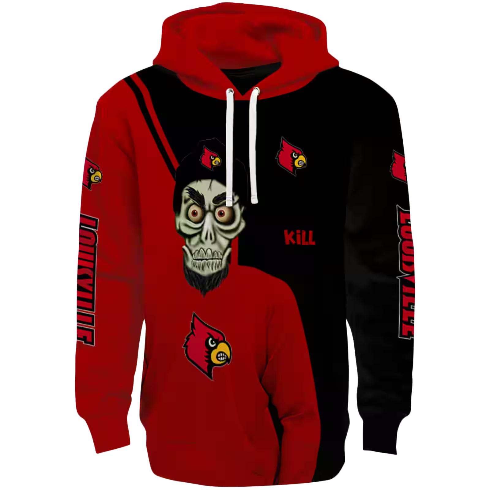 Louisville Cardinals Achmed Skull Red Hoodie