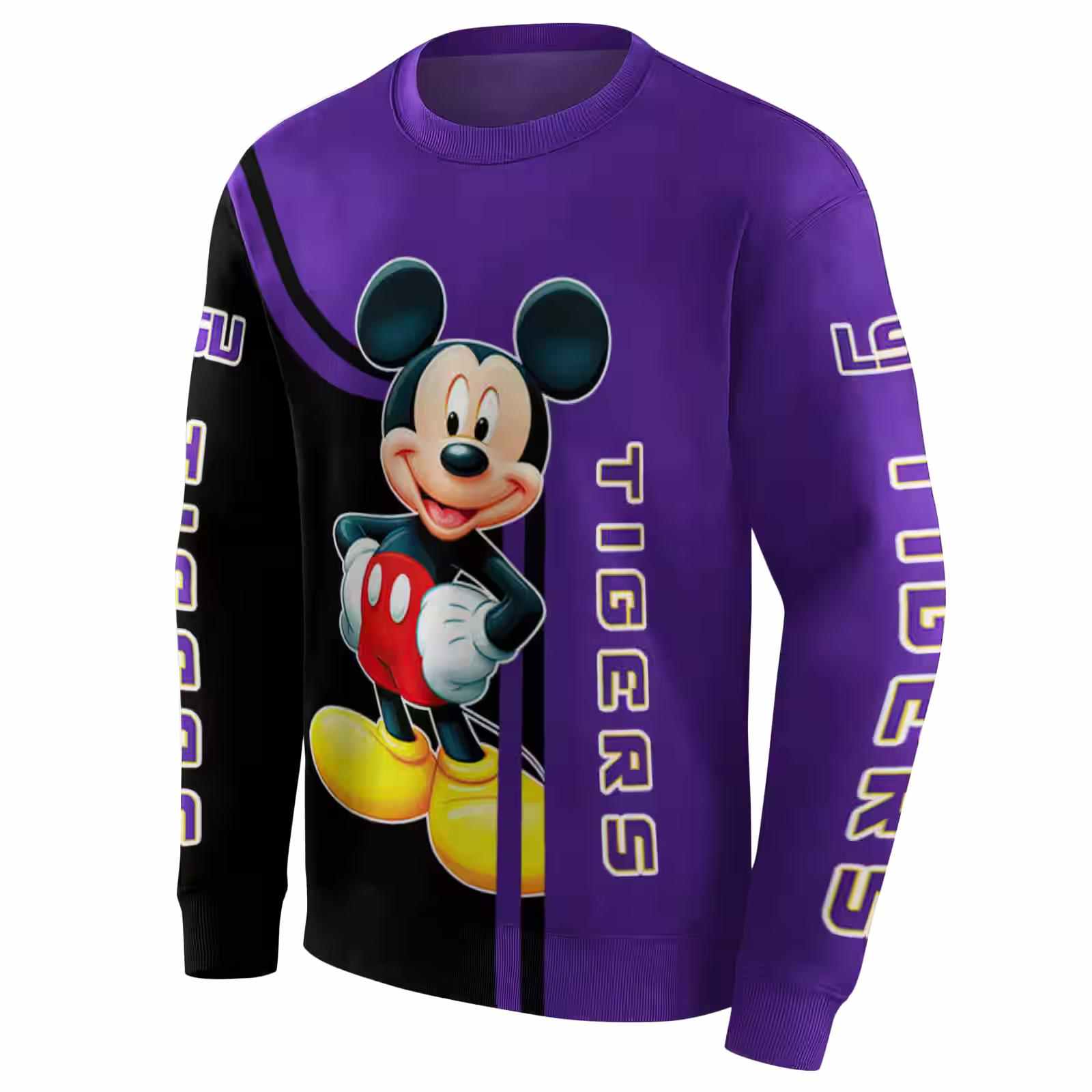 lsu tigers mickey mouse purple black hoodie new arrival