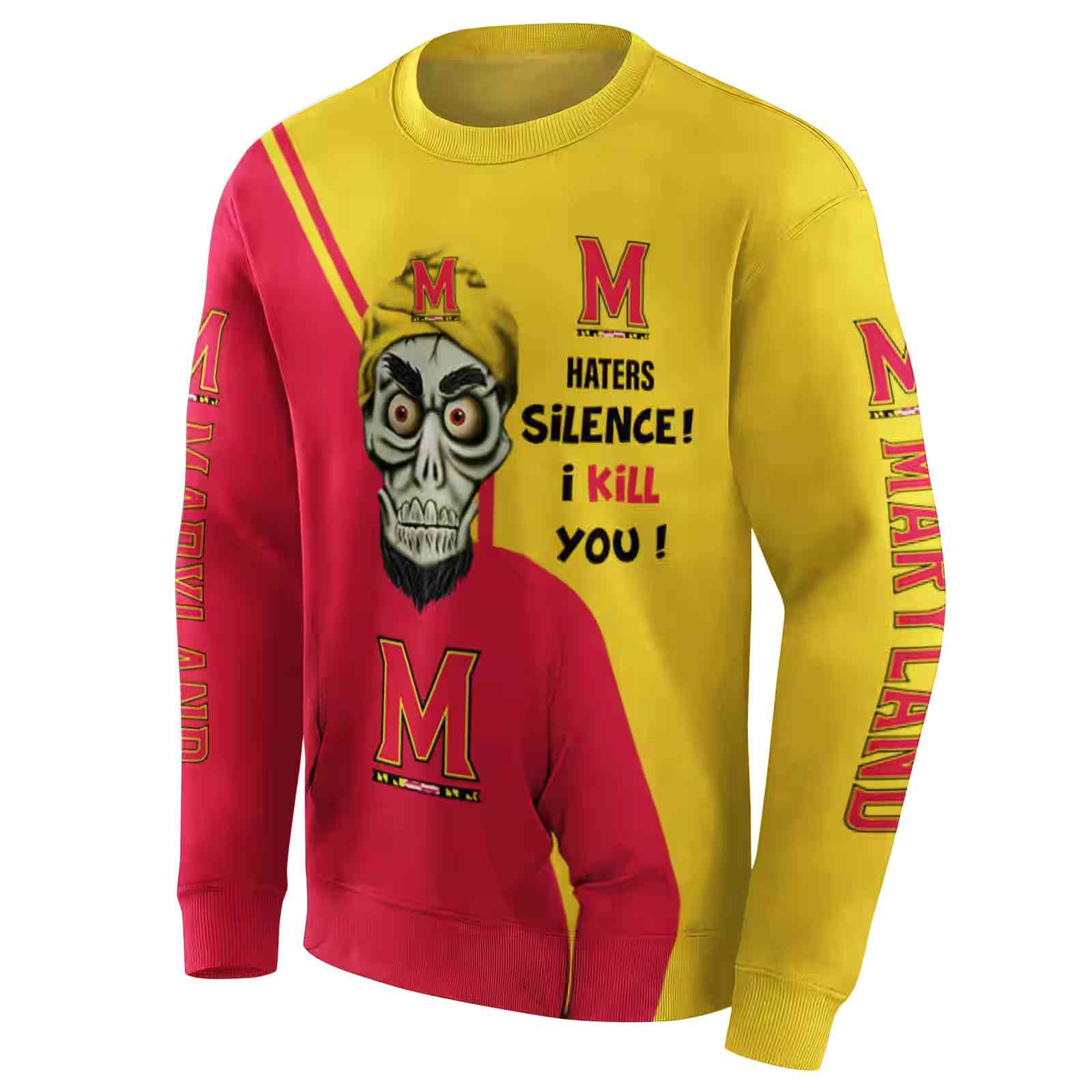 maryland terrapins achmed skull red hoodie new arrival