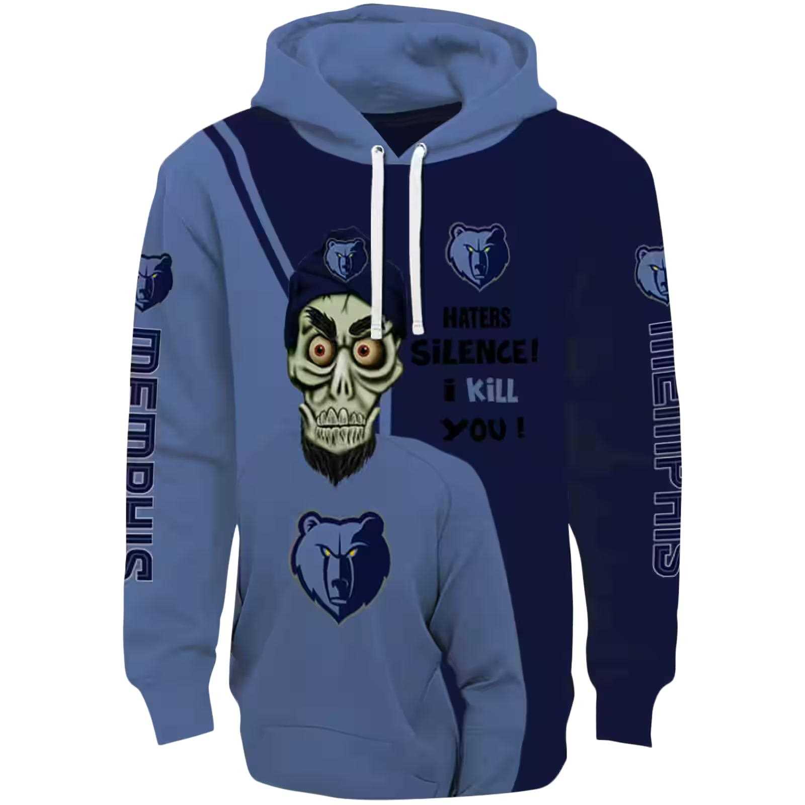 Memphis Grizzlies Achmed Skull Blue Hoodie