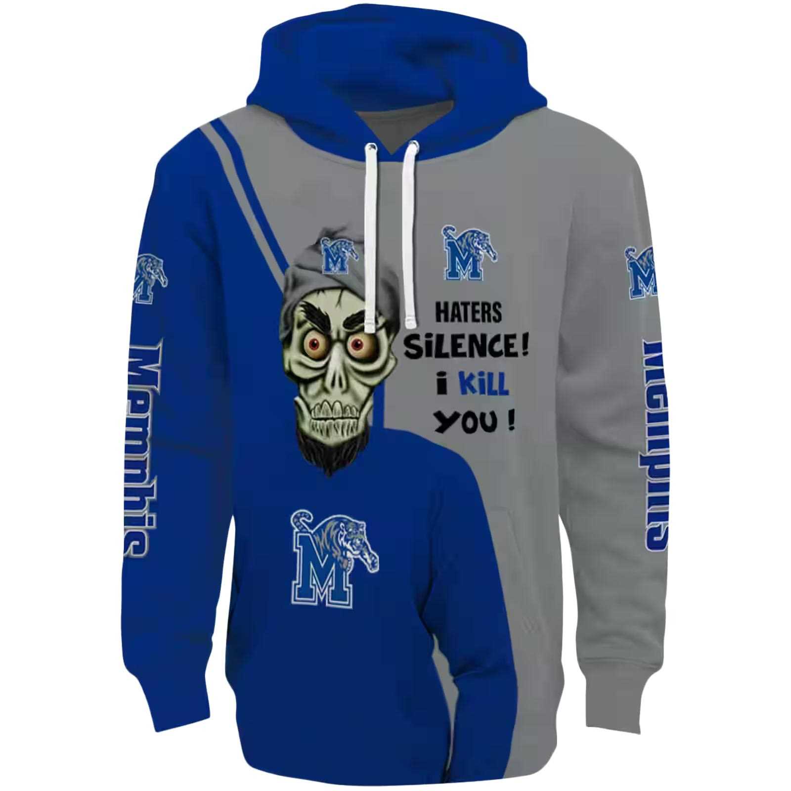 Memphis Tigers Achmed Skull Blue Hoodie