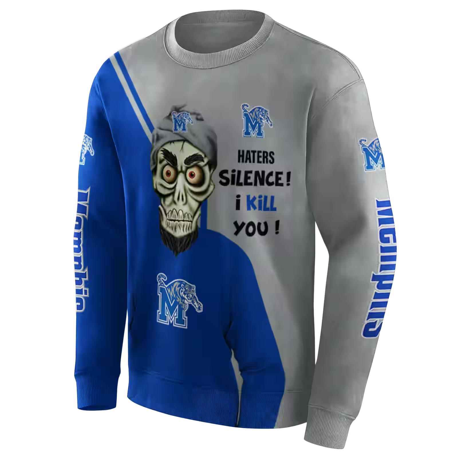 memphis tigers achmed skull blue hoodie new arrival