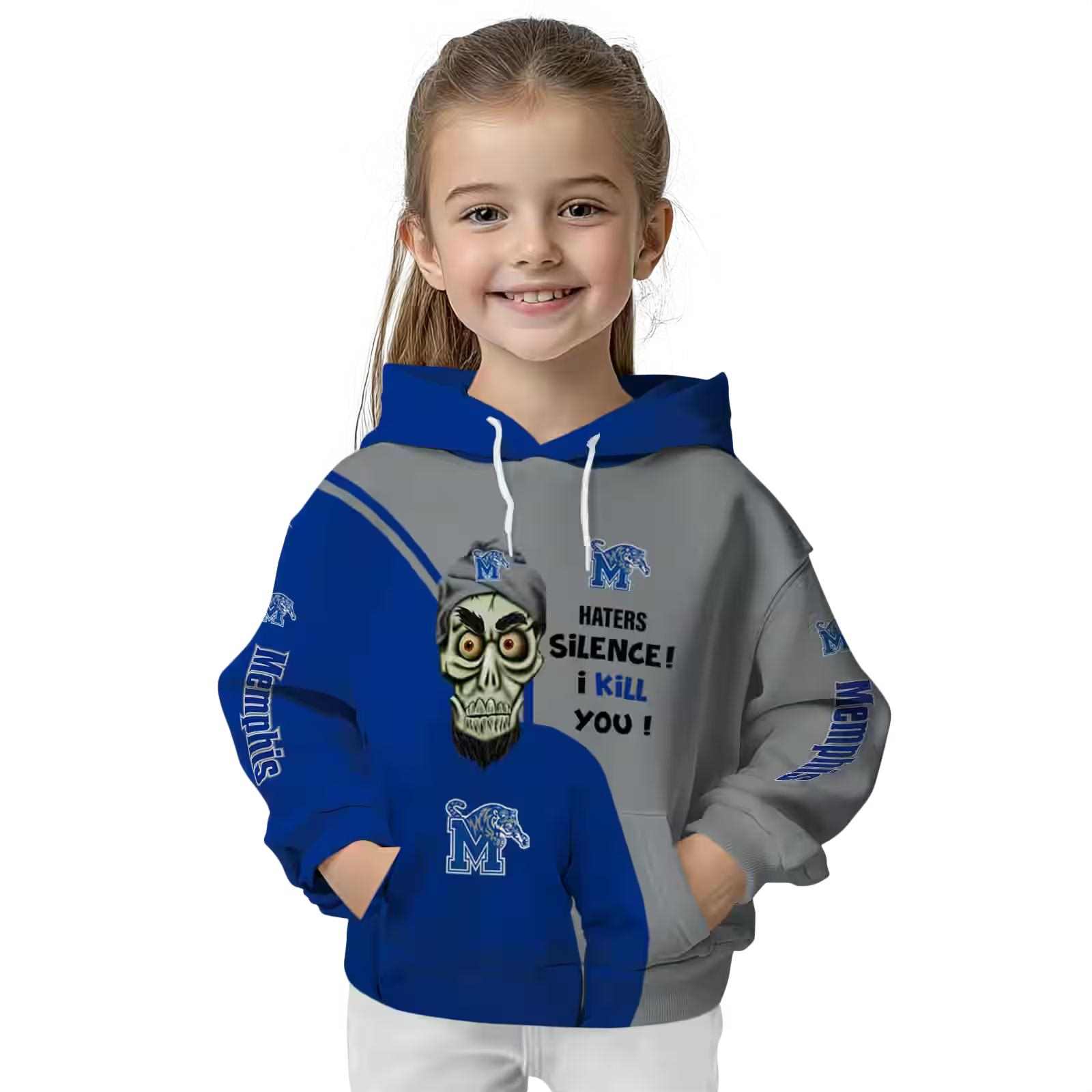 memphis tigers achmed skull blue hoodie top rated