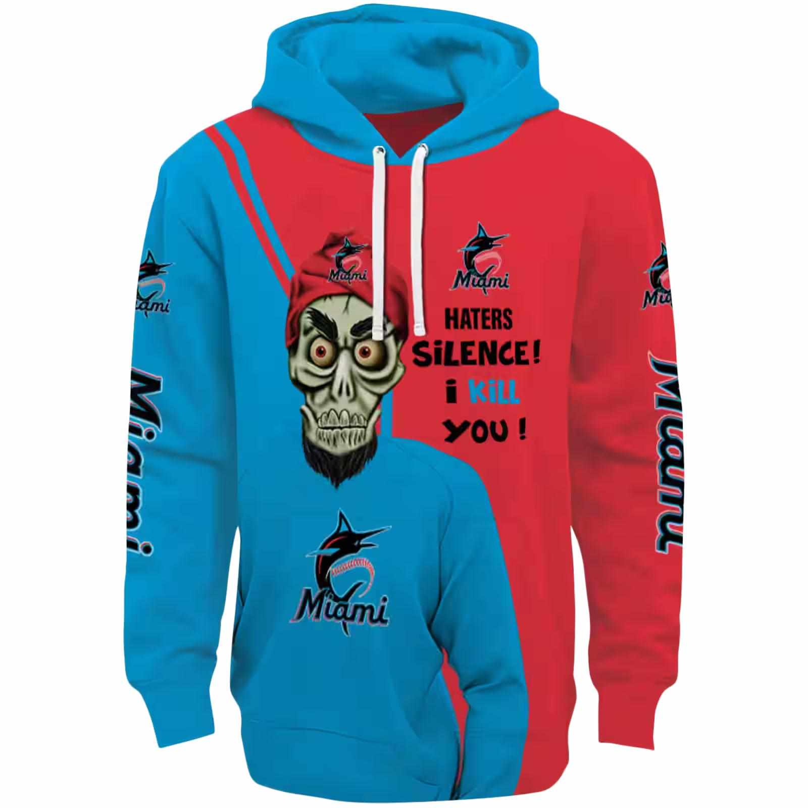 Miami Marlins Achmed Skull Blue Hoodie