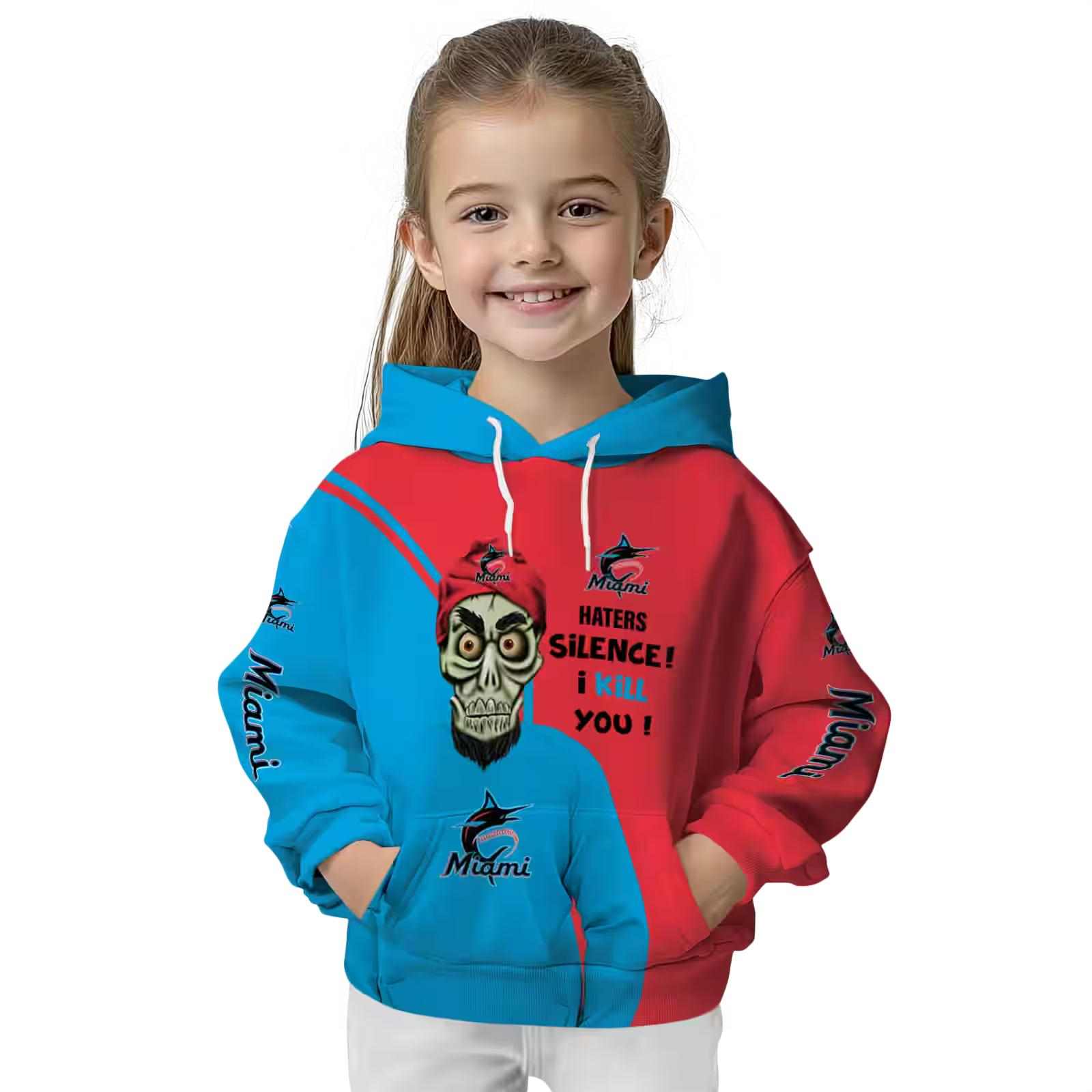 miami marlins achmed skull blue hoodie top rated