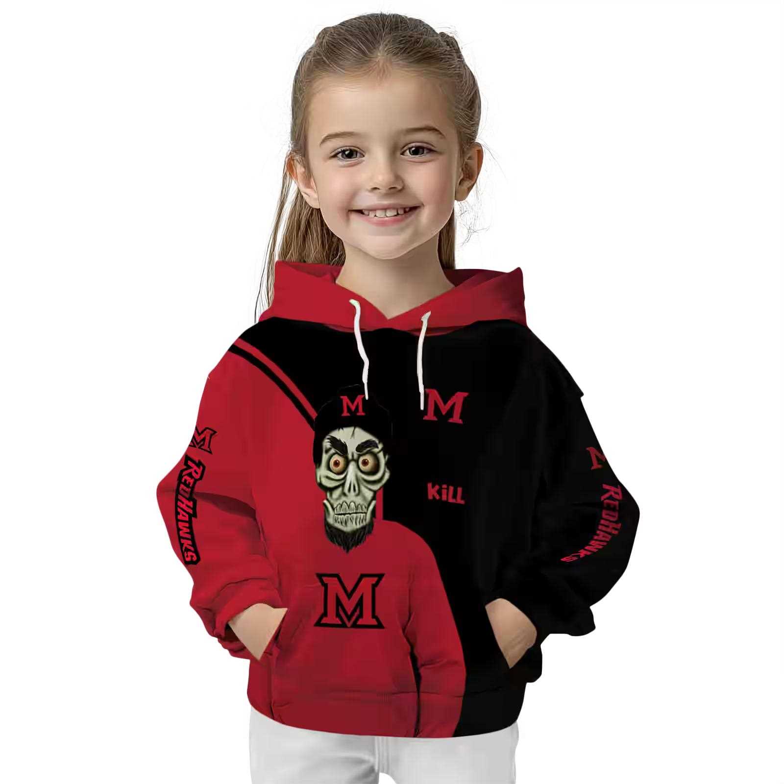 miami redhawks achmed skull red hoodie top rated