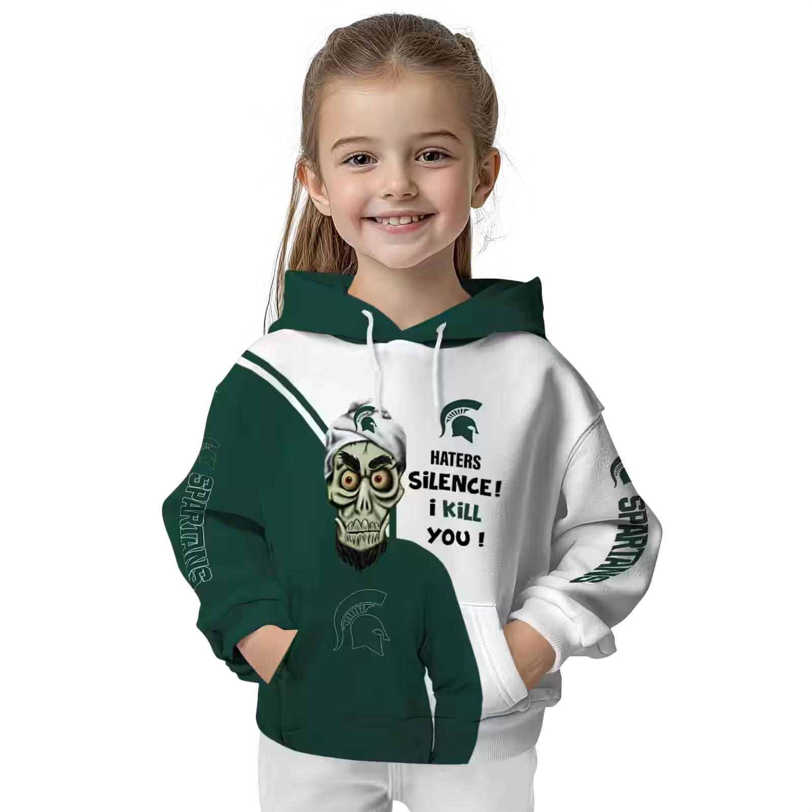 michigan state spartans achmed skull green hoodie top rated