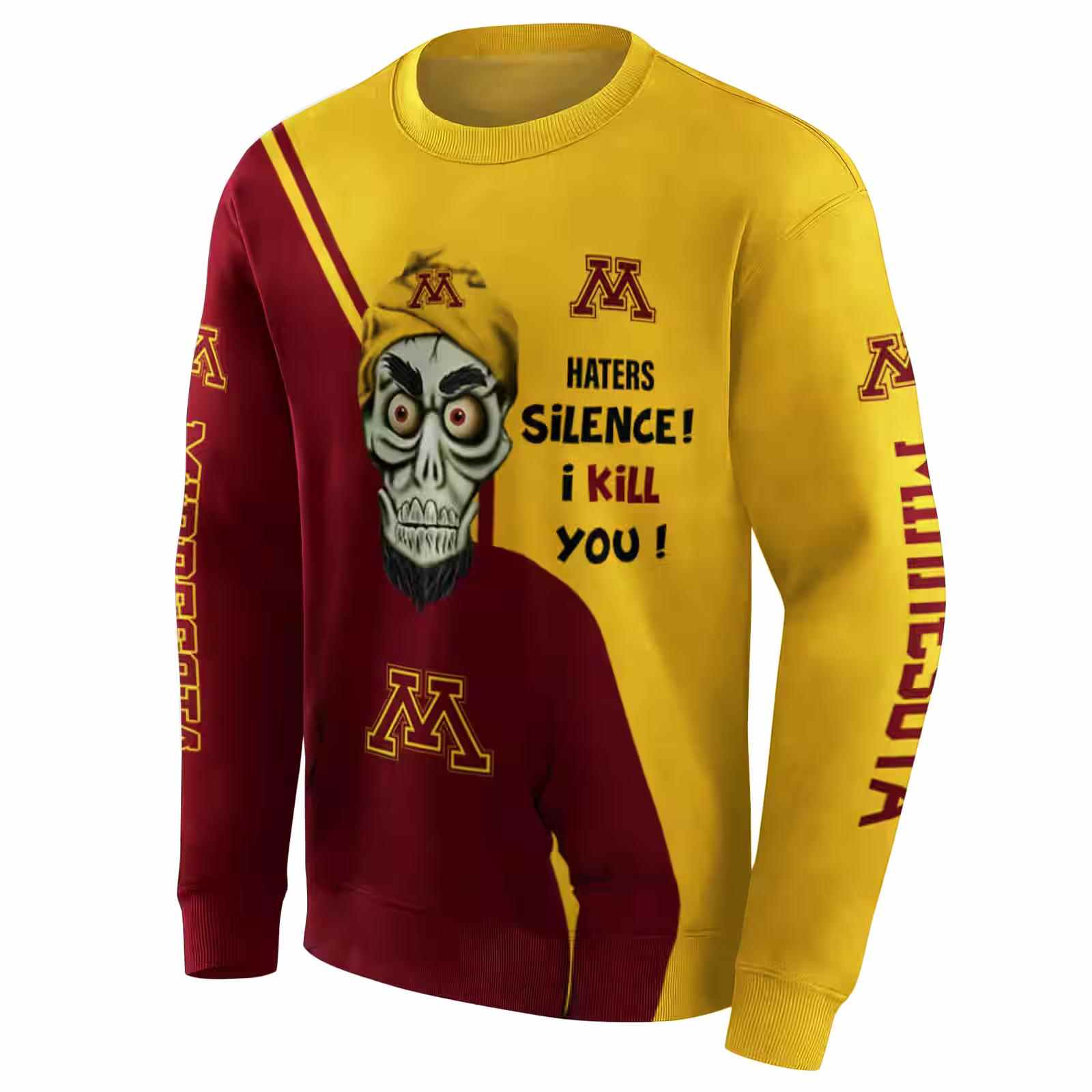 minnesota golden gophers achmed skull maroon hoodie new arrival