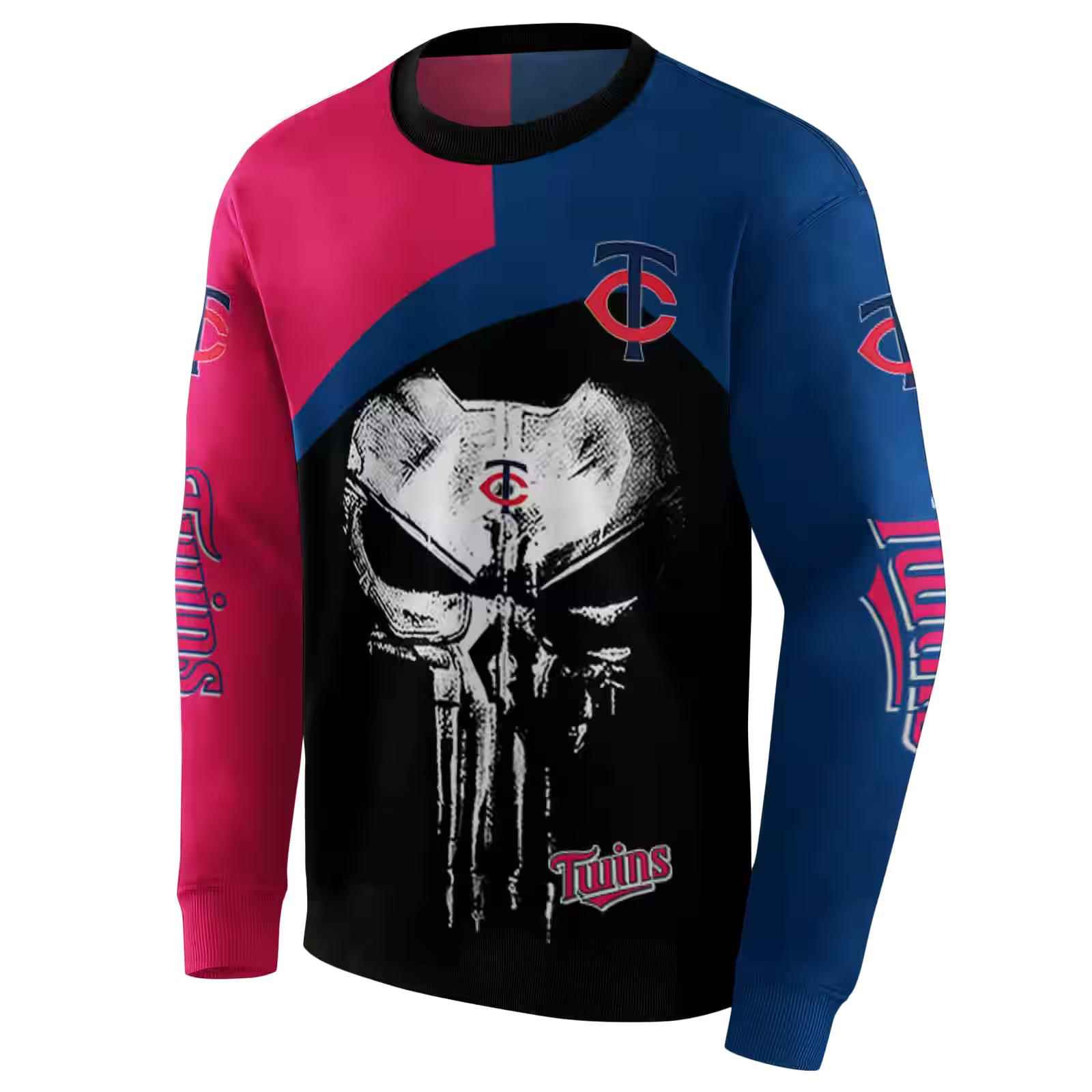 minnesota twins skull punisher red black hoodie new arrival