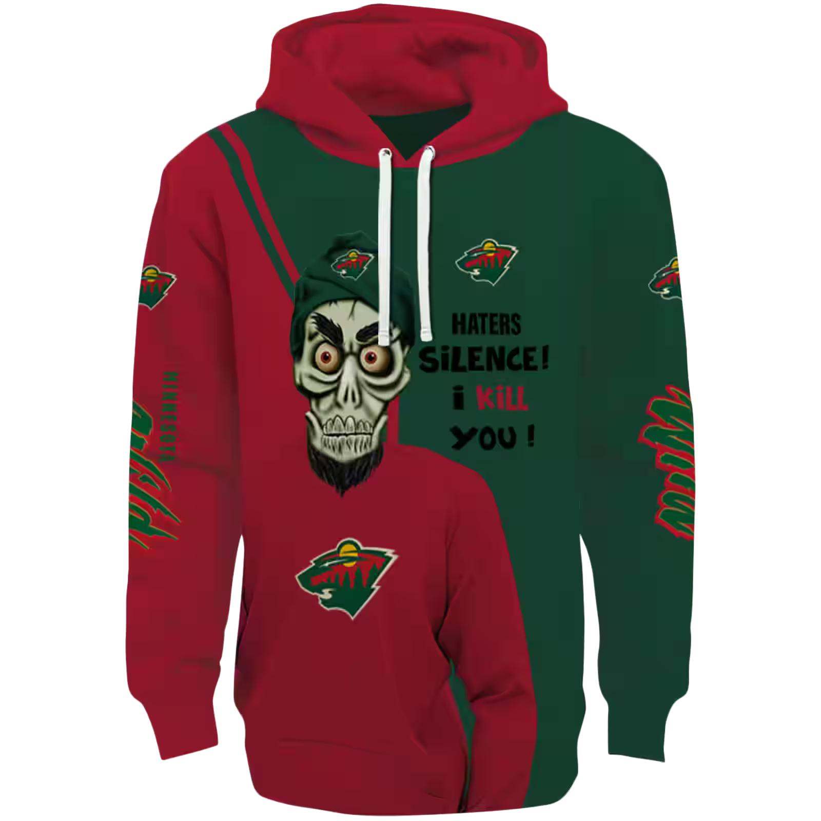 Minnesota Wild Achmed Skull Red Hoodie