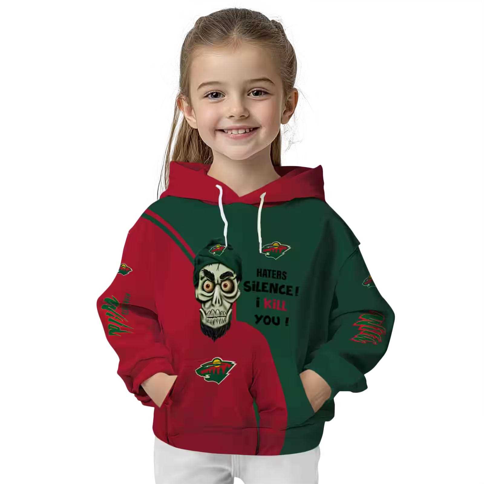 minnesota wild achmed skull red hoodie top rated