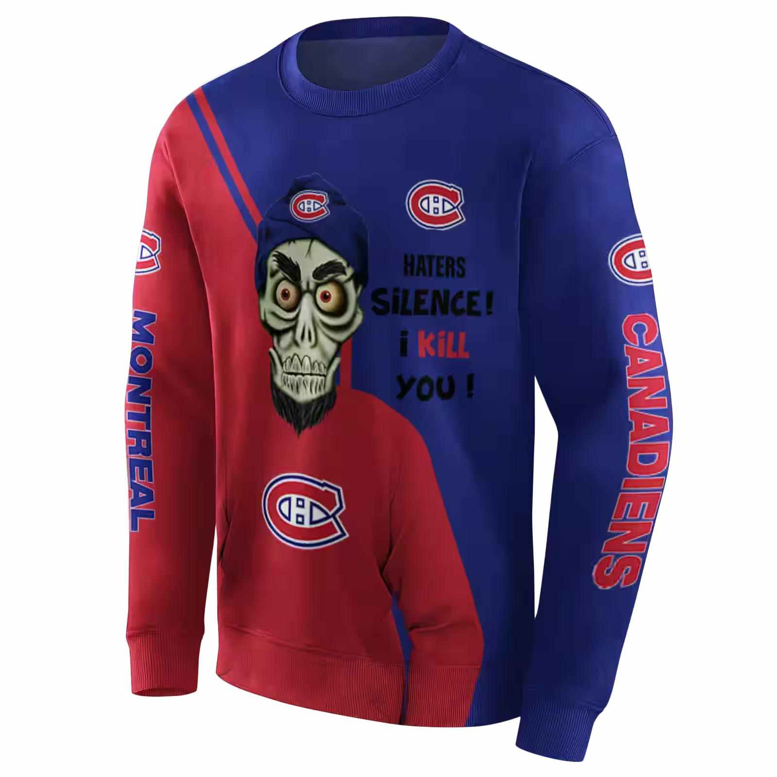 montreal canadiens achmed skull red hoodie new arrival