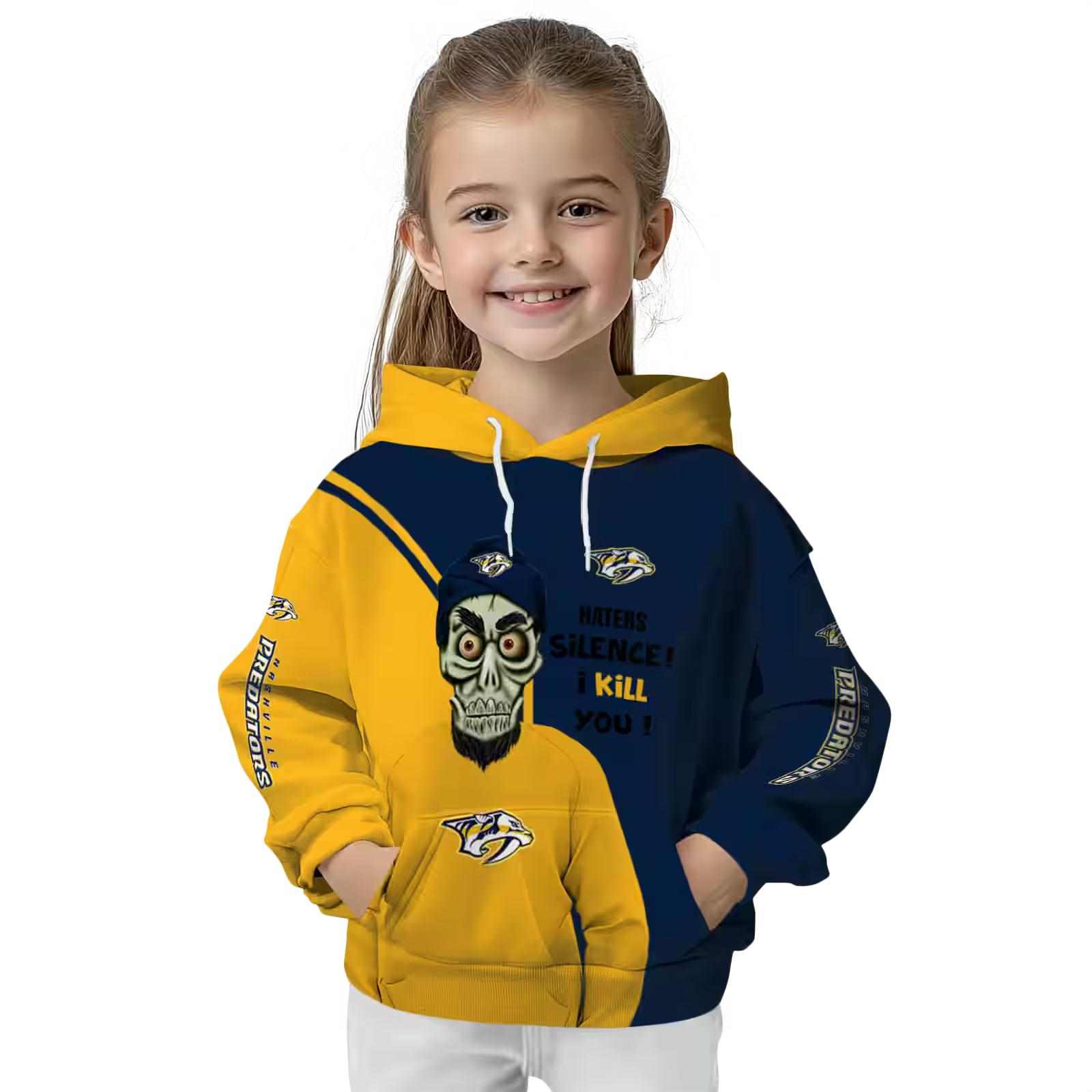 nashville predators achmed skull gold hoodie top rated