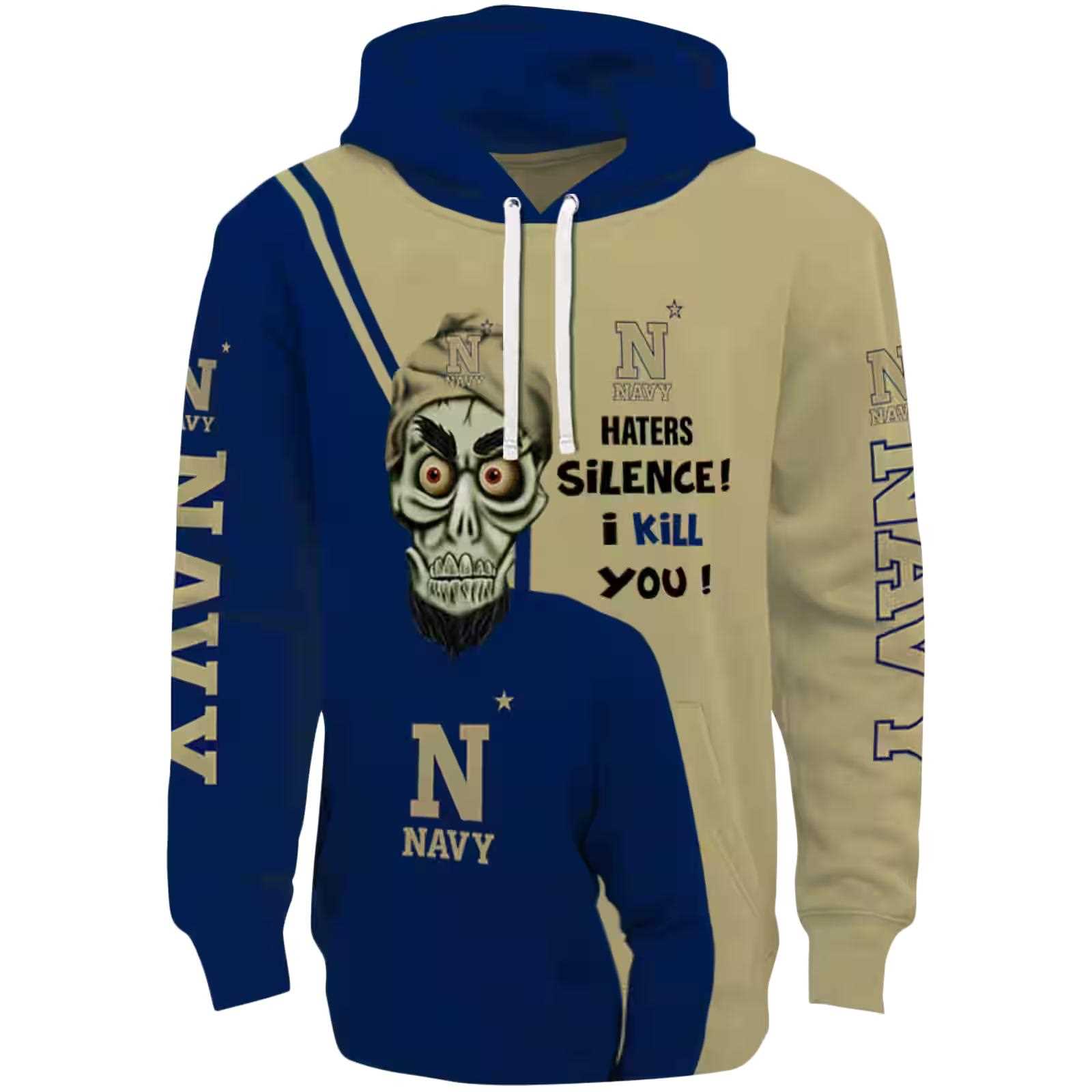 Navy Midshipmen Achmed Skull Blue Hoodie