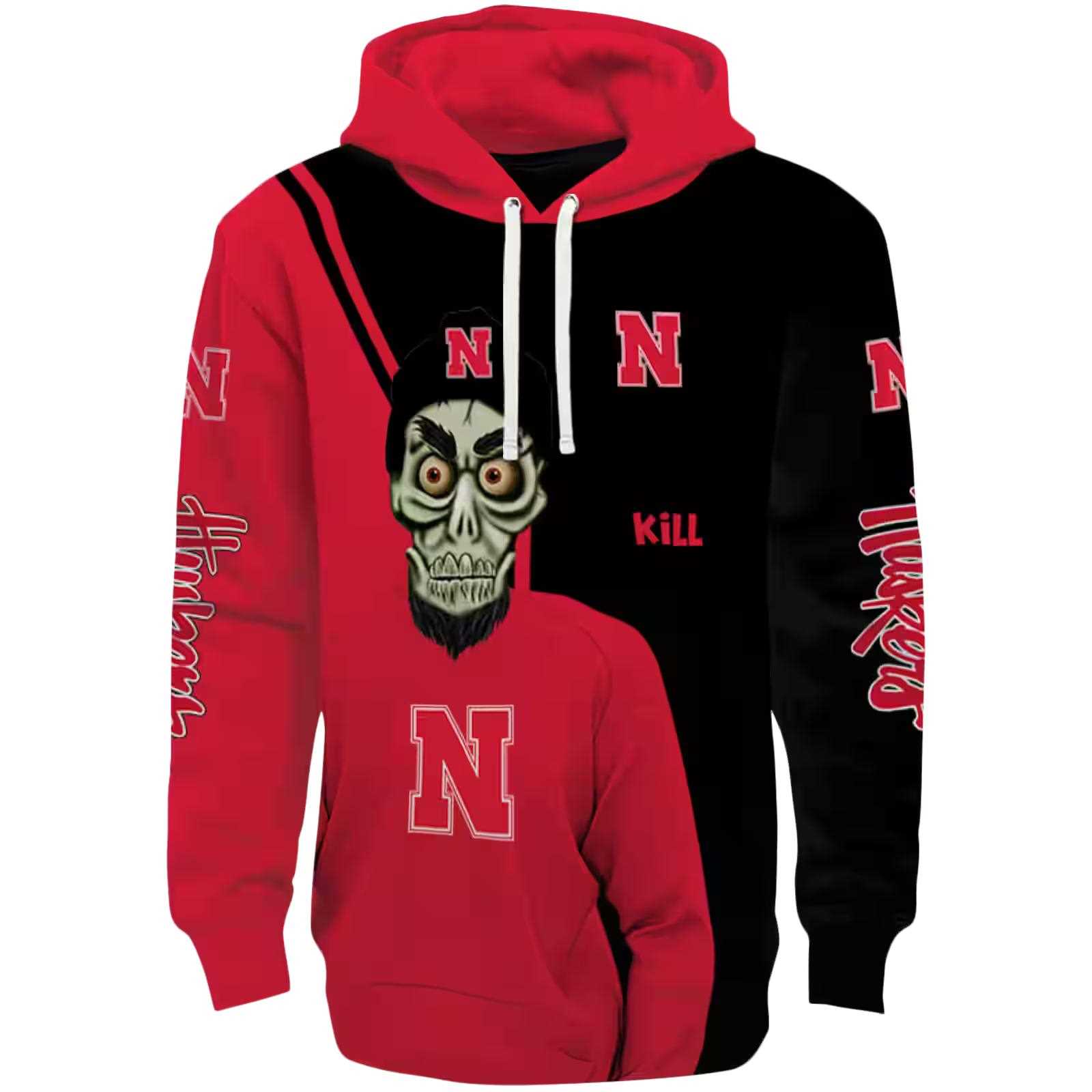 Nebraska Cornhuskers Achmed Skull Red Hoodie