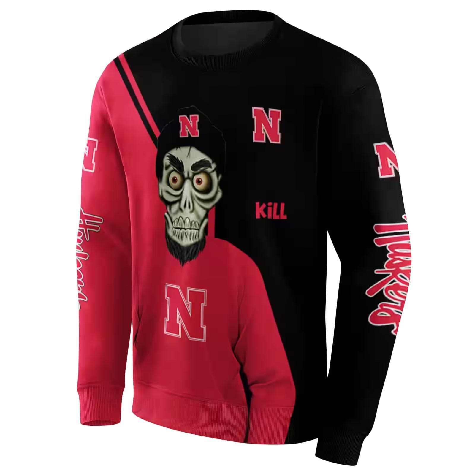 nebraska cornhuskers achmed skull red hoodie new arrival