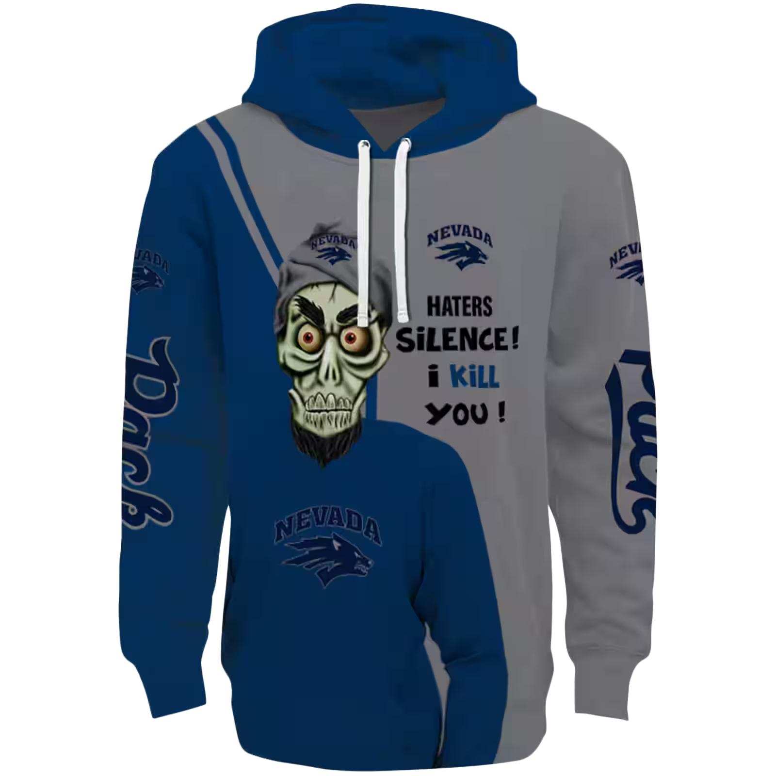 Nevada Wolf Pack Achmed Skull Blue Hoodie