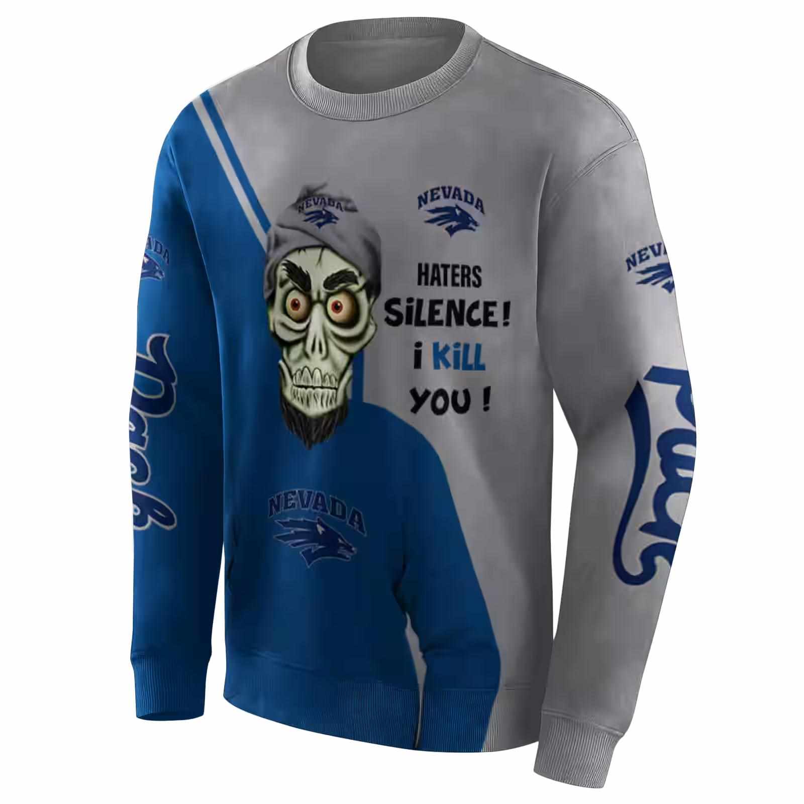 nevada wolf pack achmed skull blue hoodie new arrival