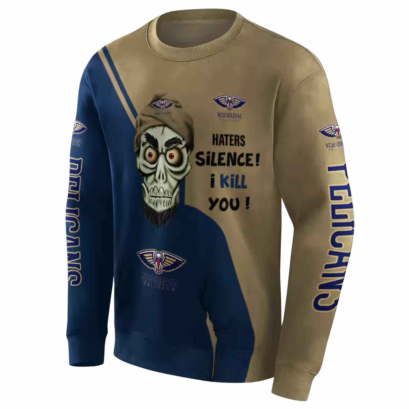 new orleans pelicans achmed skull navy hoodie new arrival