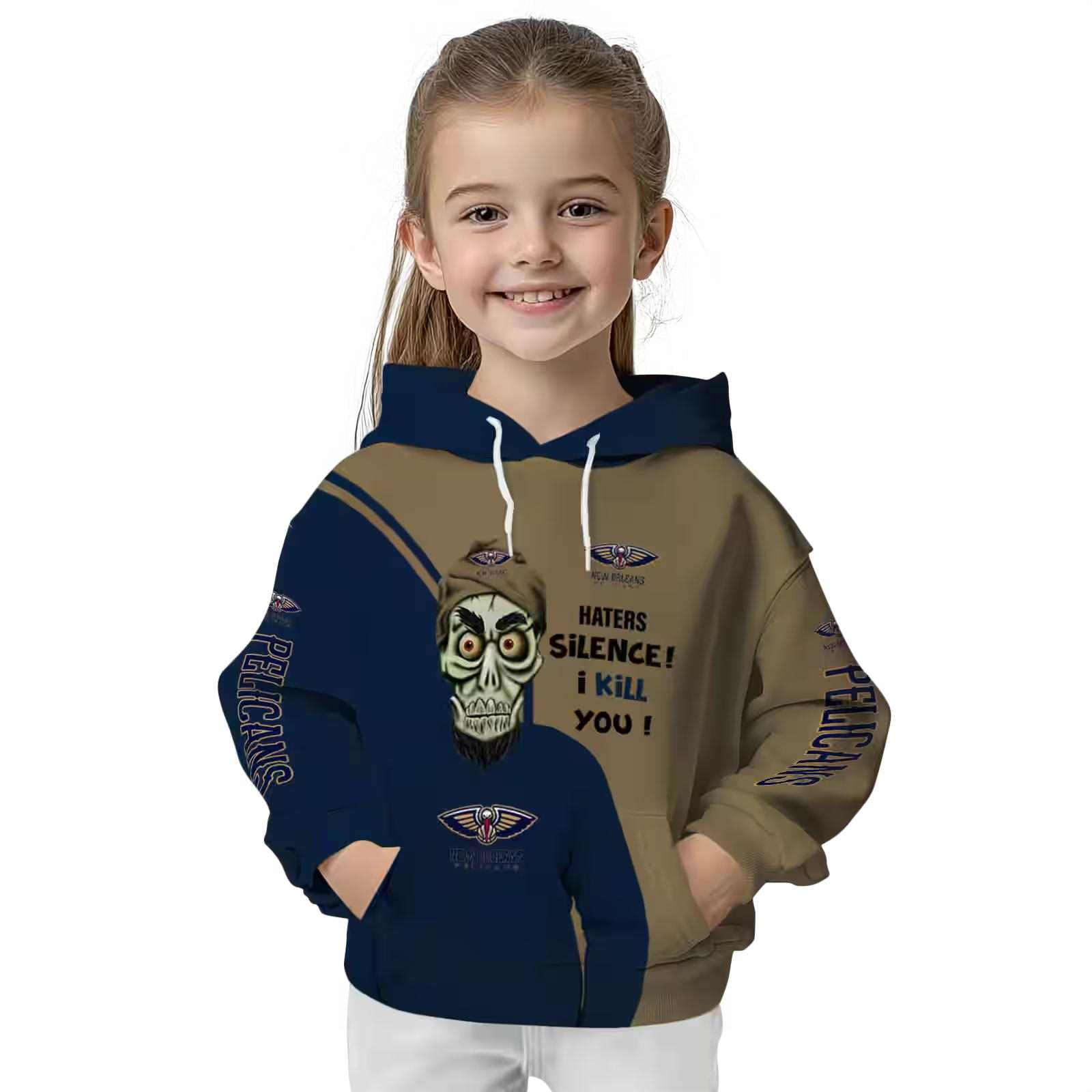 new orleans pelicans achmed skull navy hoodie top rated