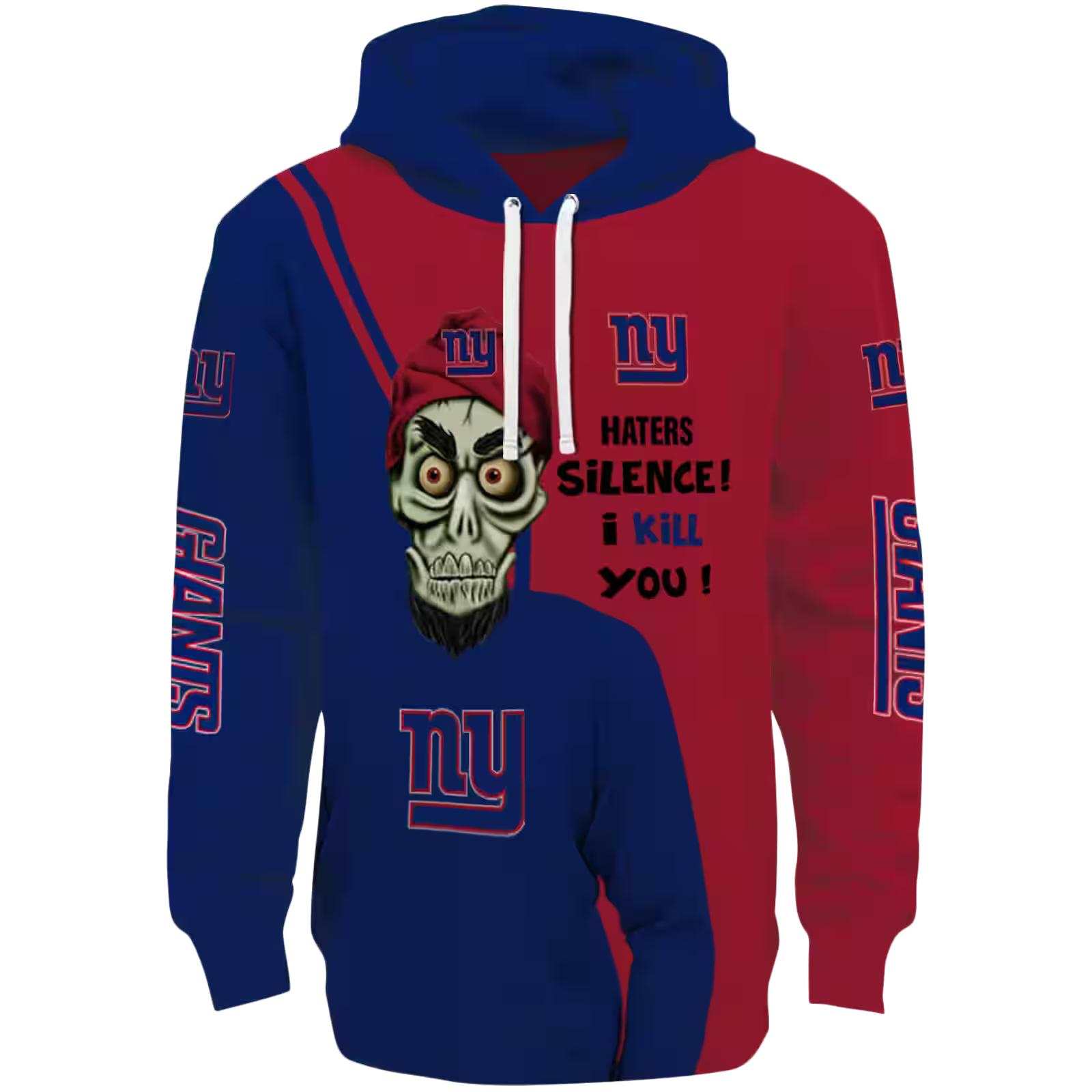 New York Giants Achmed Skull Blue Hoodie