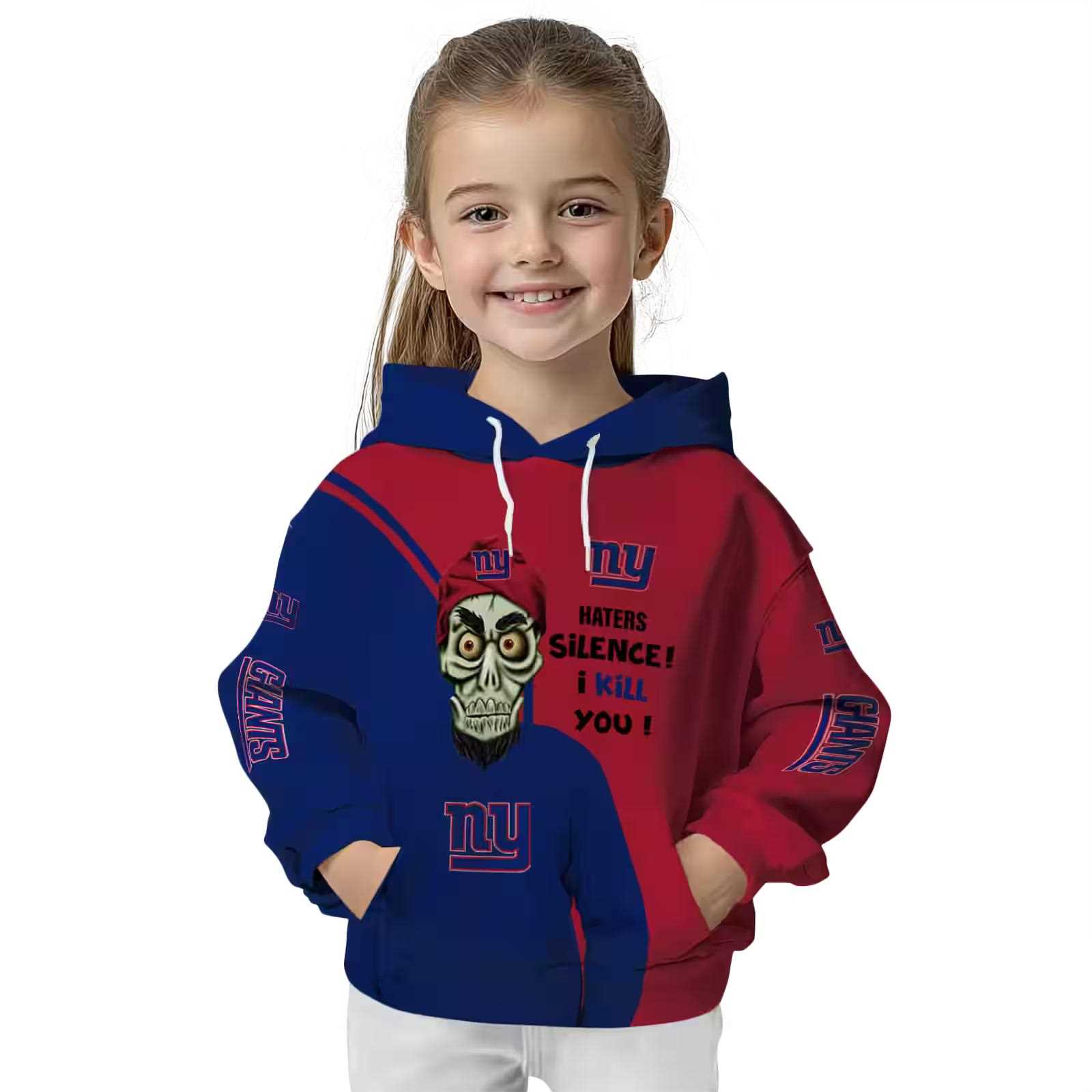 new york giants achmed skull blue hoodie top rated