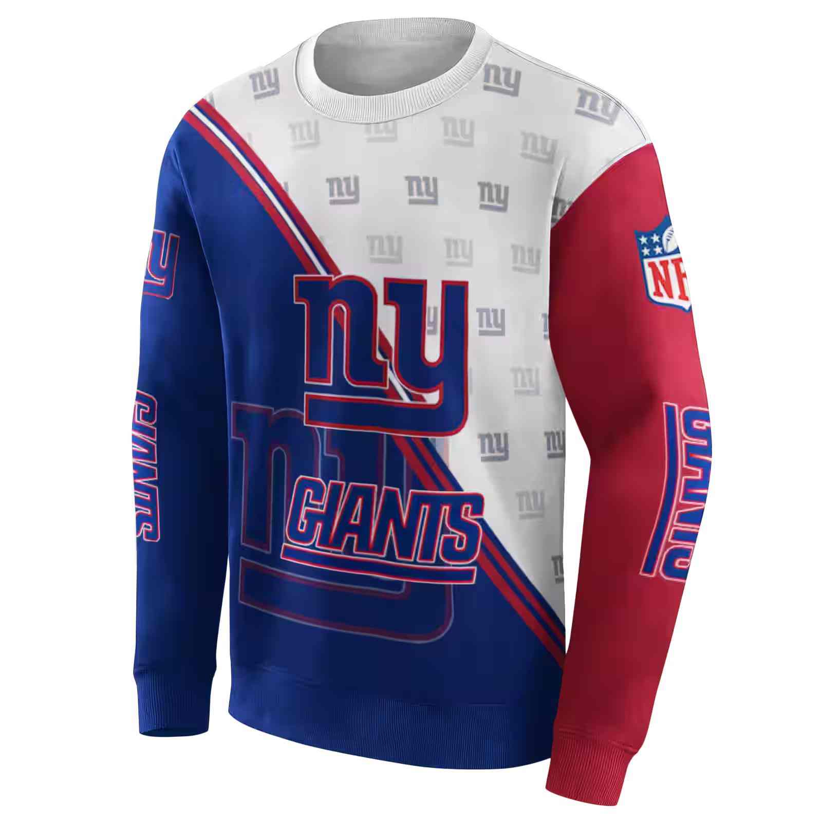 new york giants diagonal stripe blue white hoodie new arrival