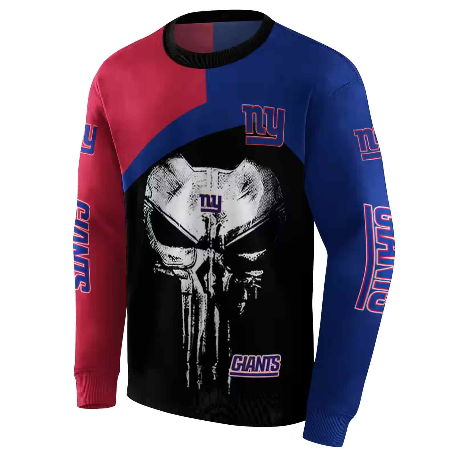 new york giants skull punisher red black hoodie new arrival