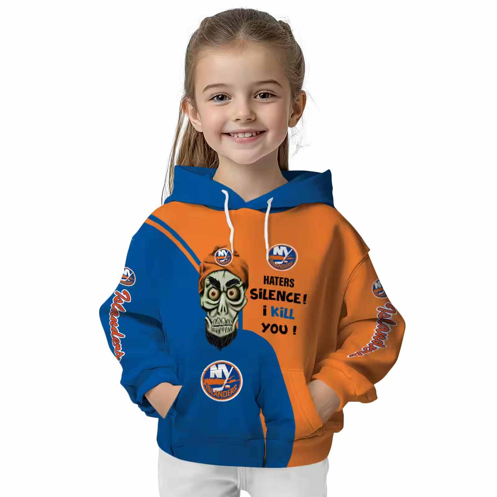 new york islanders achmed skull blue hoodie top rated