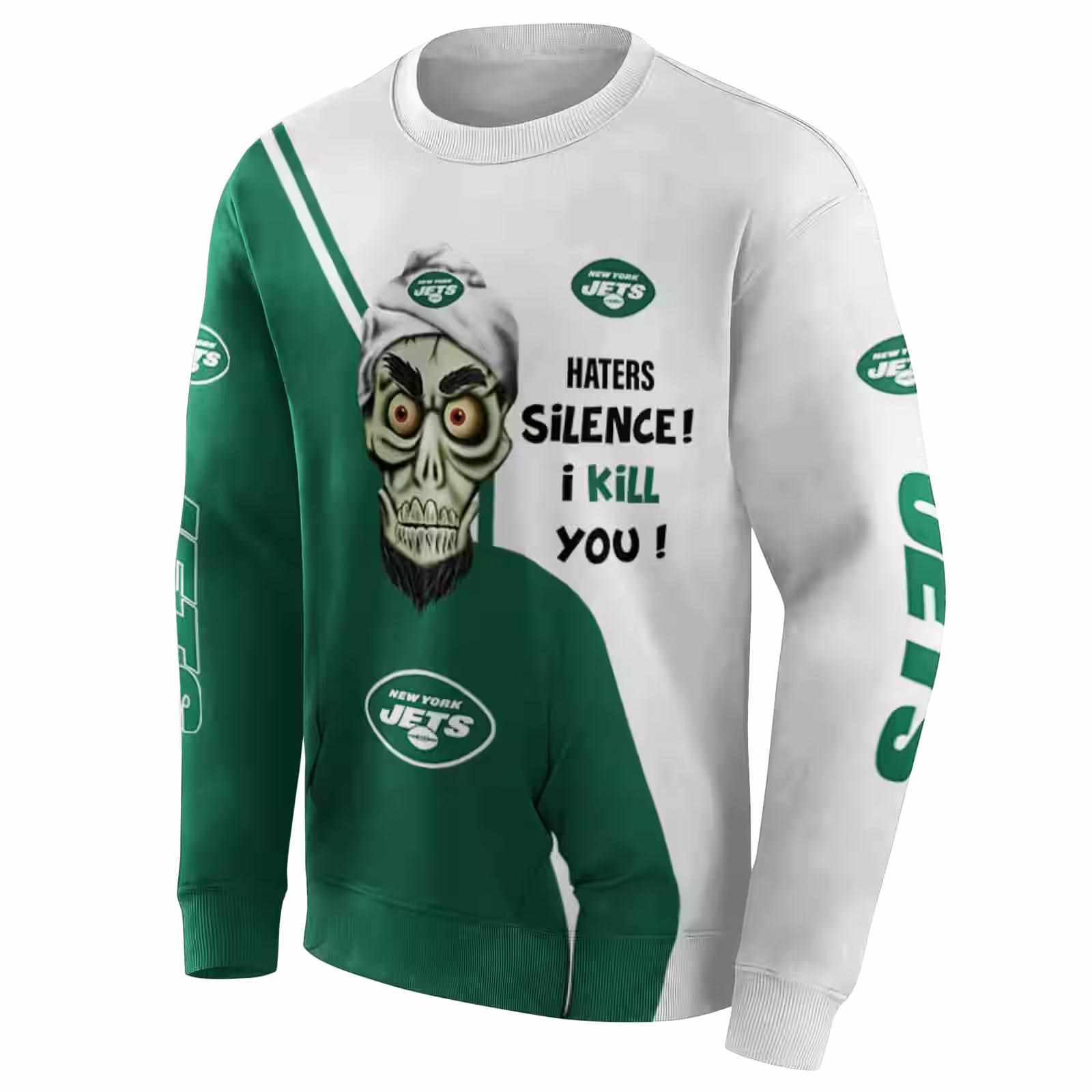 new york jets achmed skull green hoodie new arrival