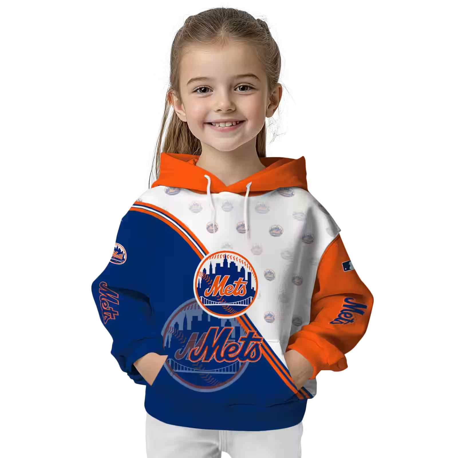 new york mets diagonal stripe blue white hoodie top rated