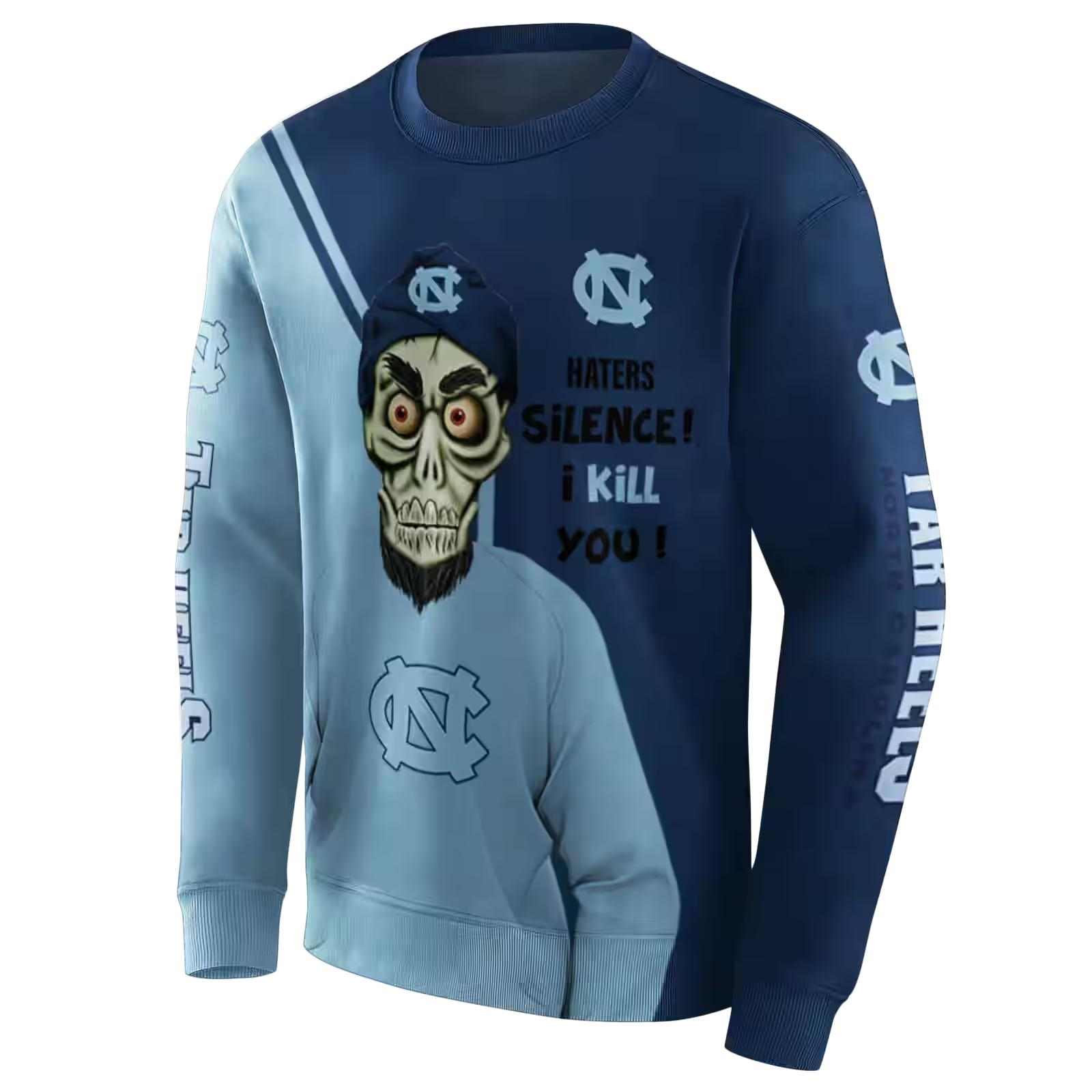 north carolina tar heels achmed skull light blue hoodie new arrival