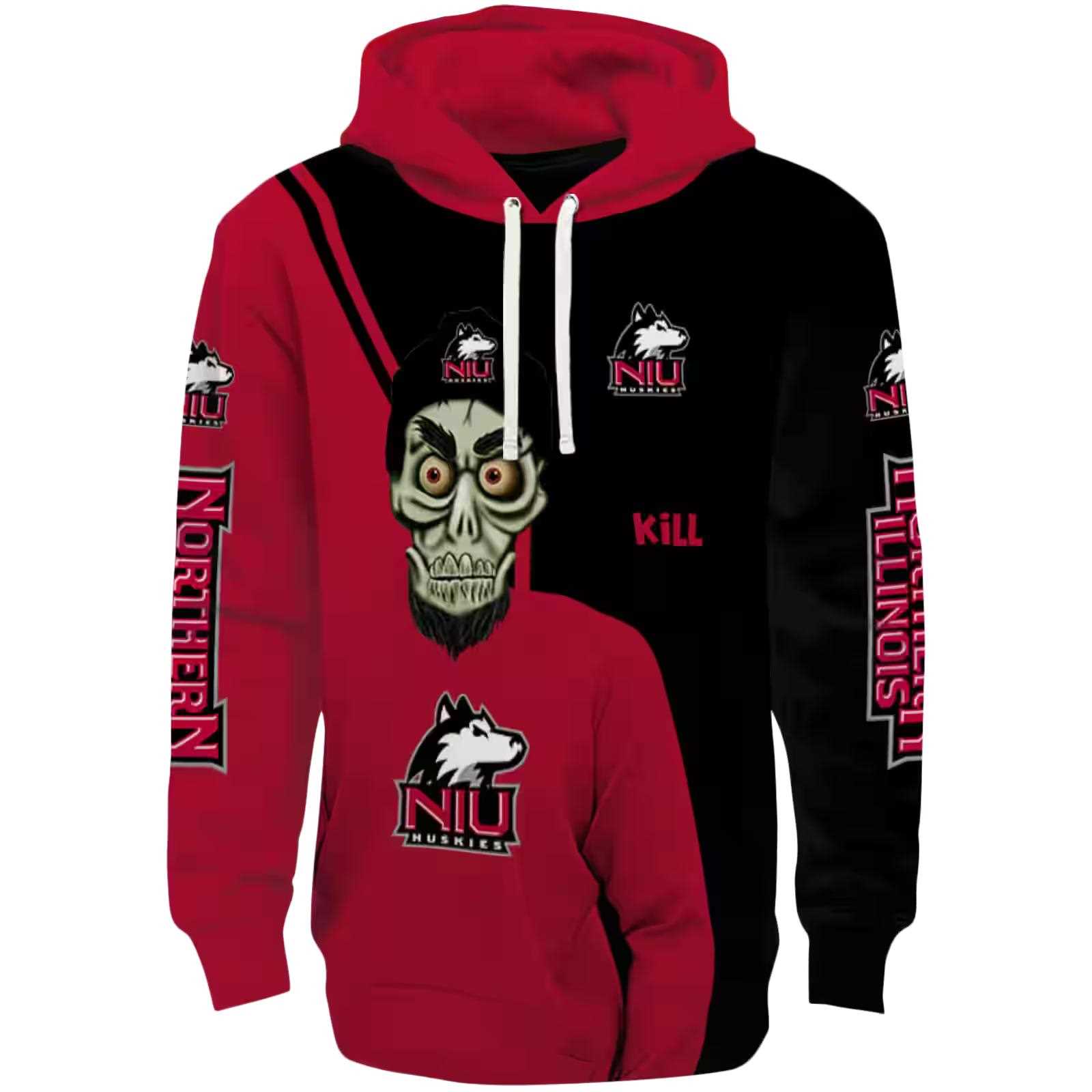 Northern Illinois Huskies Achmed Skull Red Hoodie