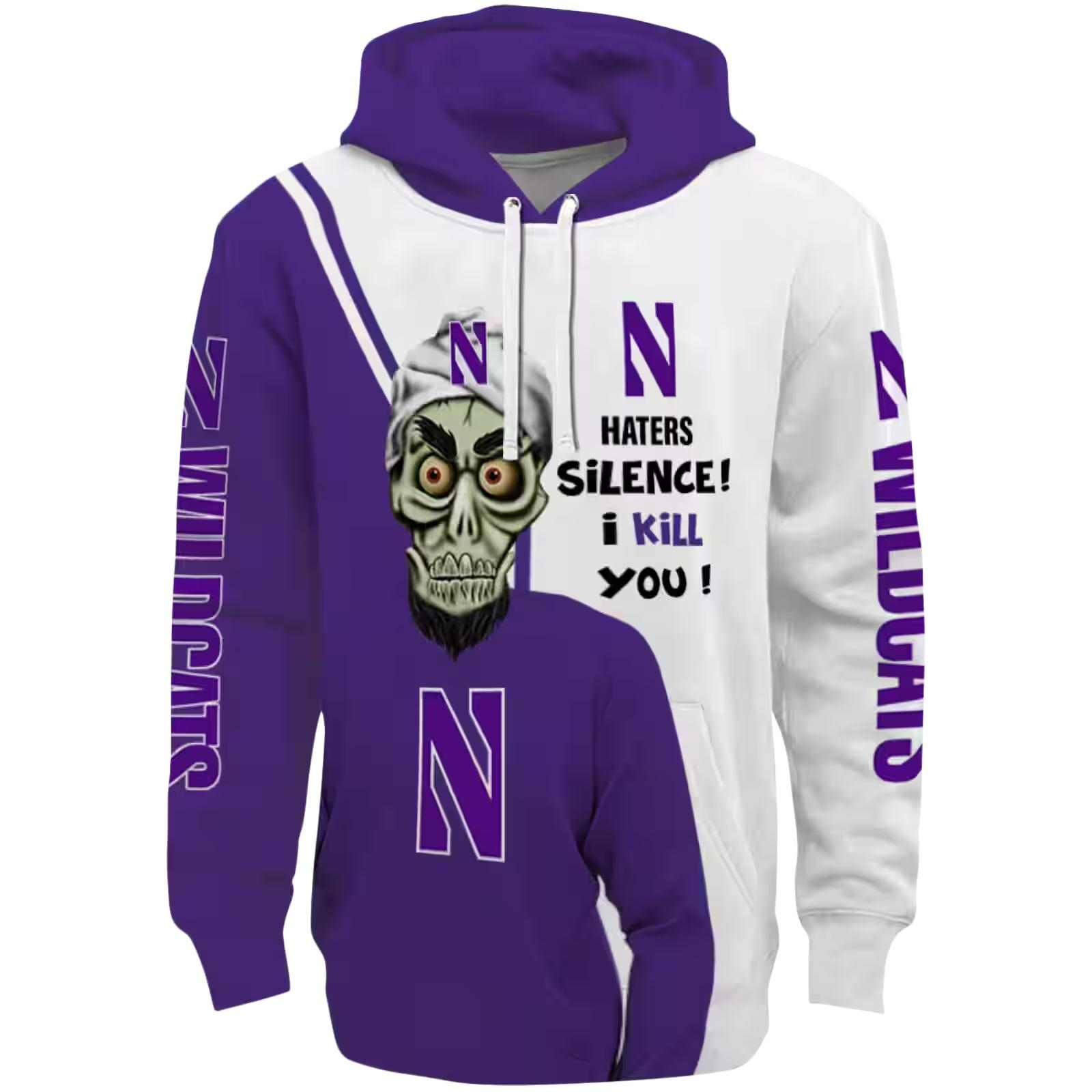 Northwestern Wildcats Achmed Skull Purple Hoodie