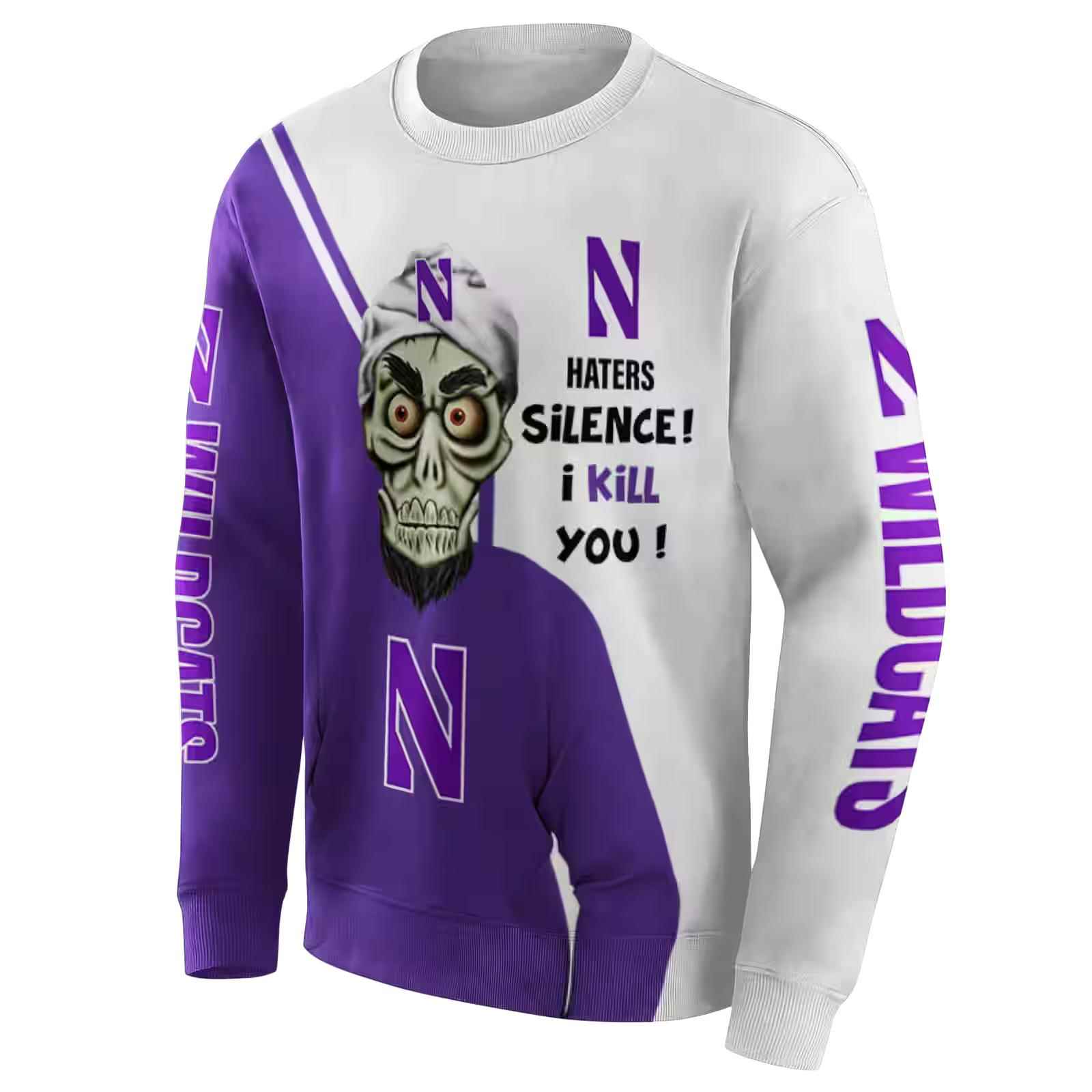 northwestern wildcats achmed skull purple hoodie new arrival