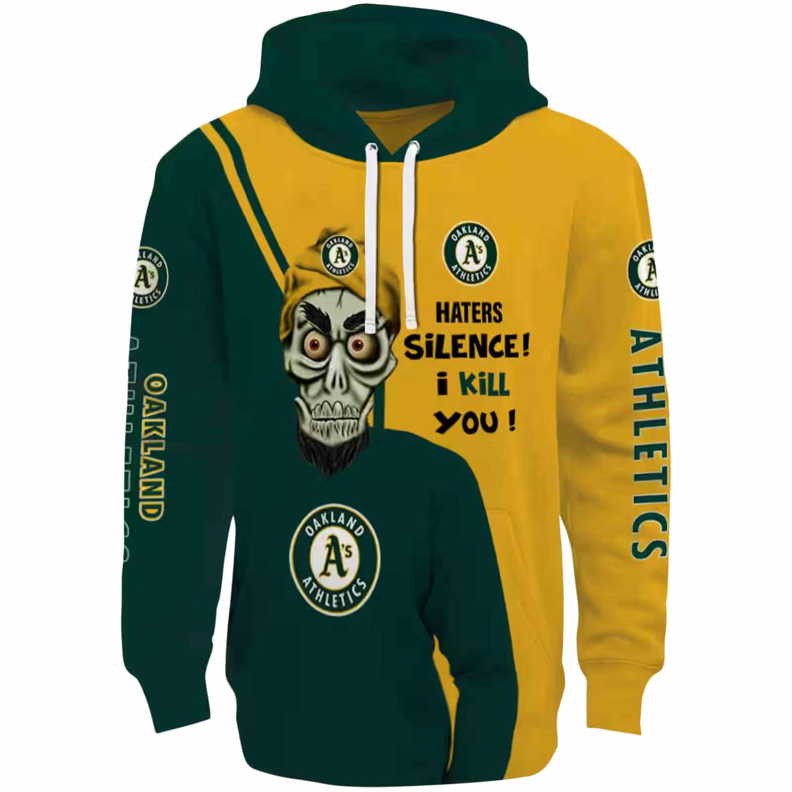 Oakland Athletics Achmed Skull Green Hoodie