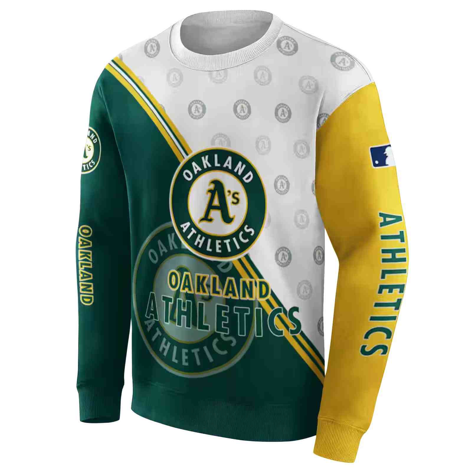 oakland athletics diagonal stripe green white hoodie new arrival