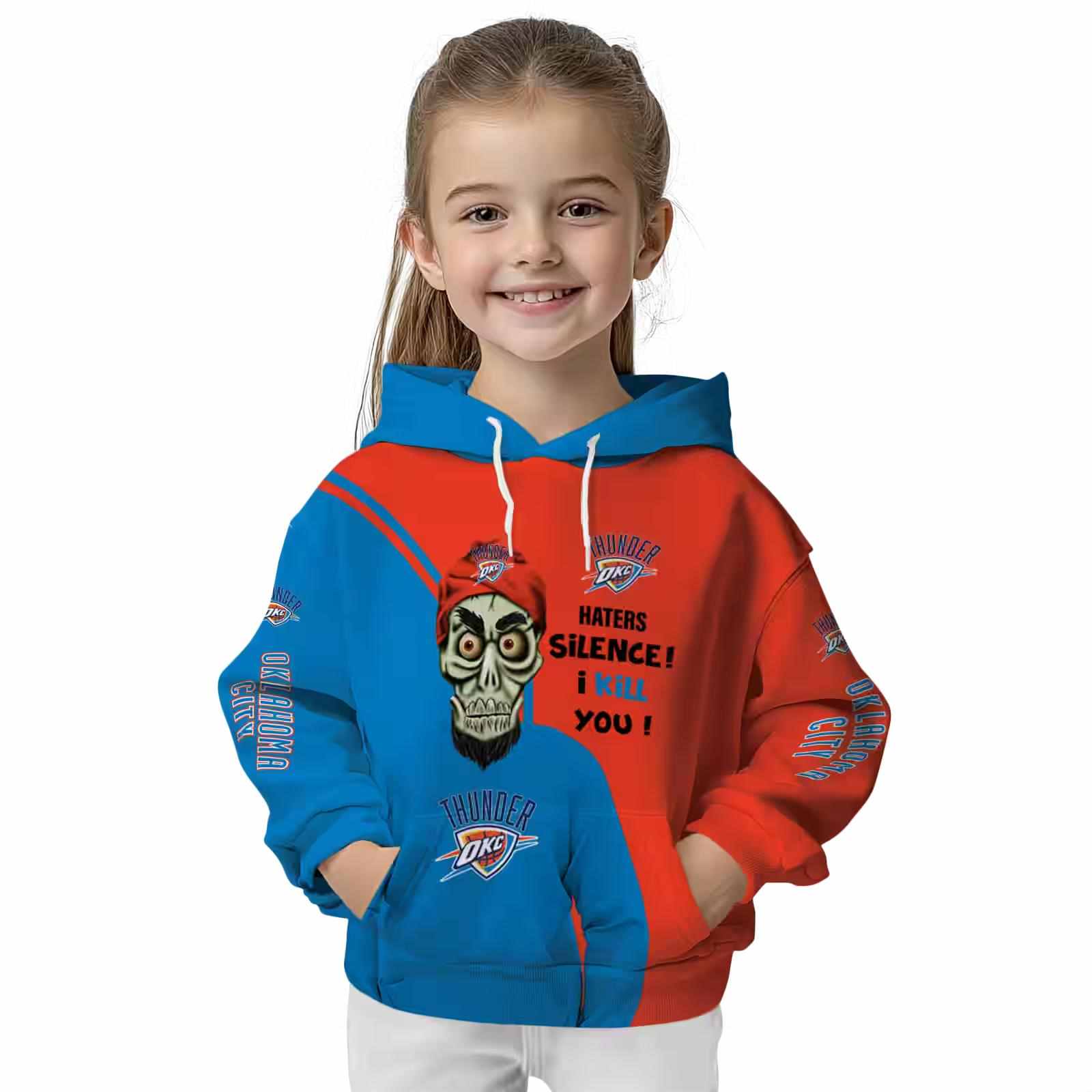 oklahoma city thunder achmed skull blue hoodie top rated