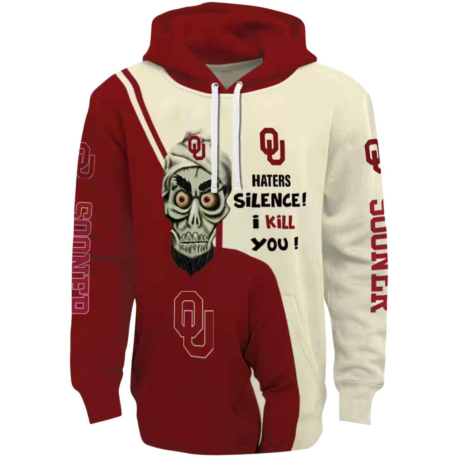 Oklahoma Sooners Achmed Skull Crimson Hoodie