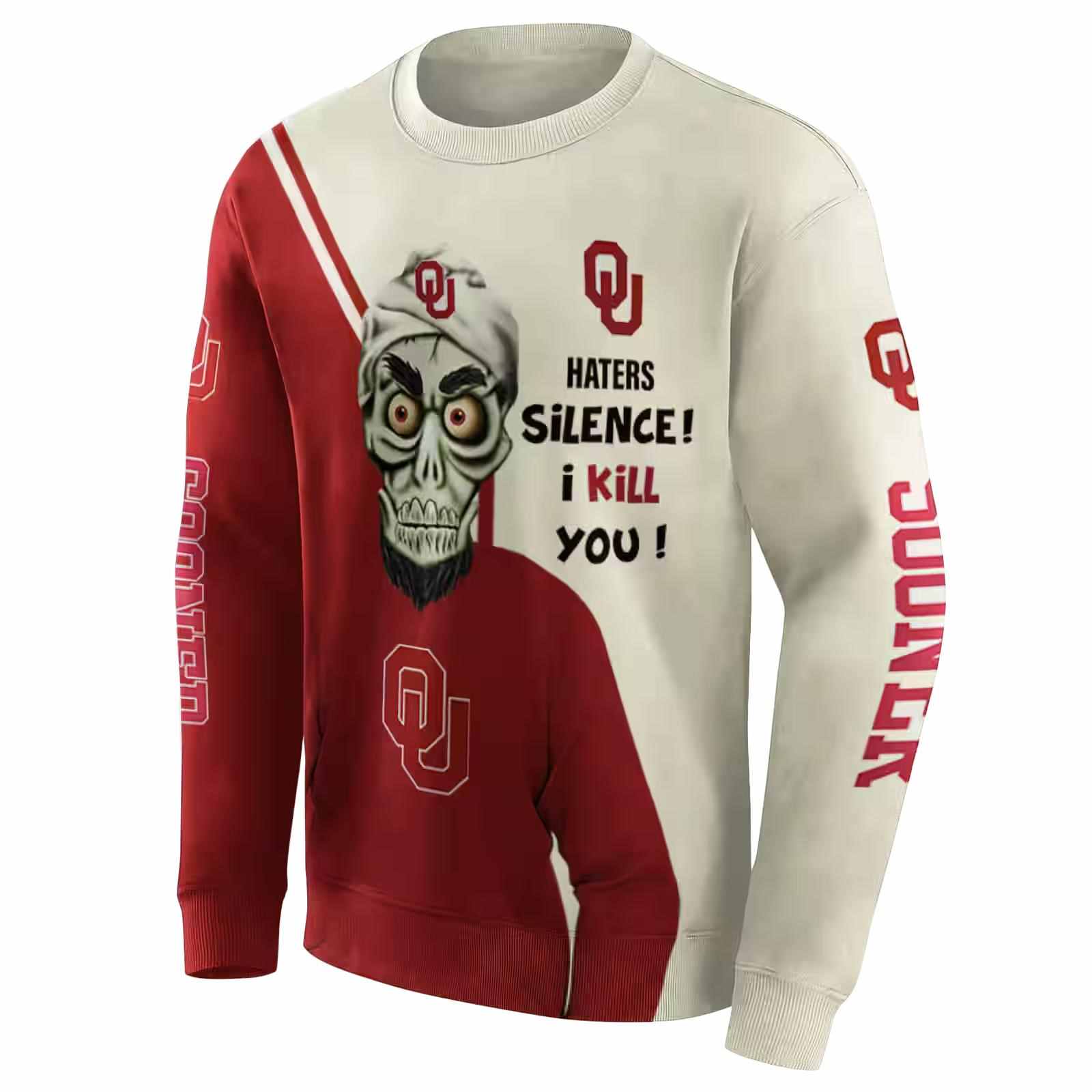 oklahoma sooners achmed skull crimson hoodie new arrival