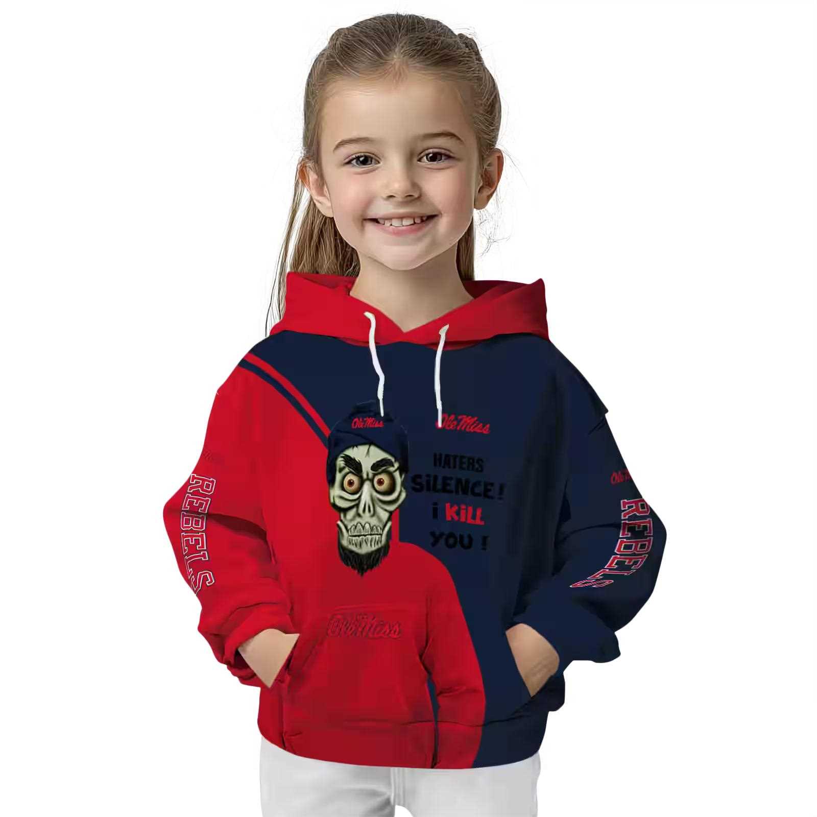 ole miss rebels achmed skull red hoodie top rated