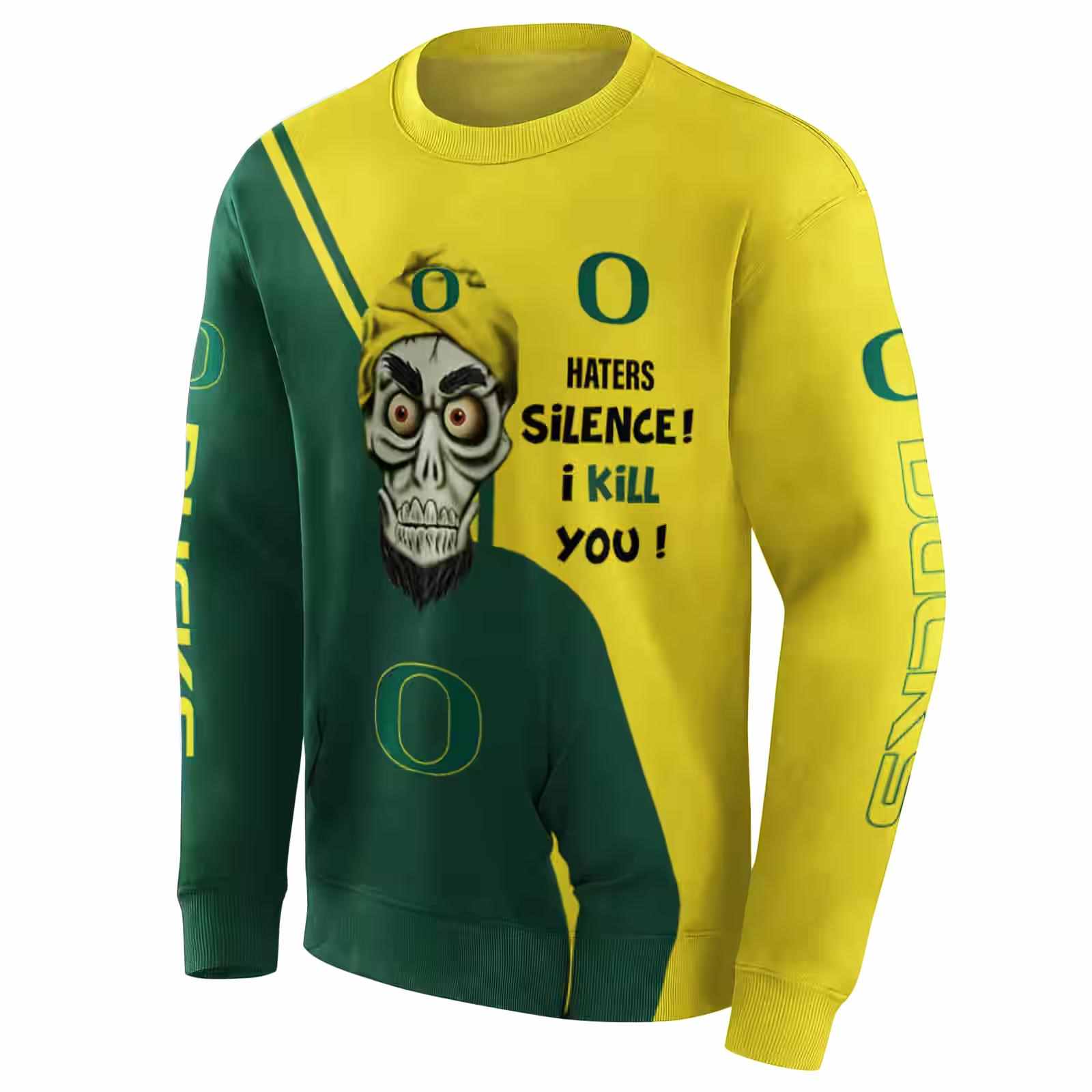 oregon ducks achmed skull green hoodie new arrival