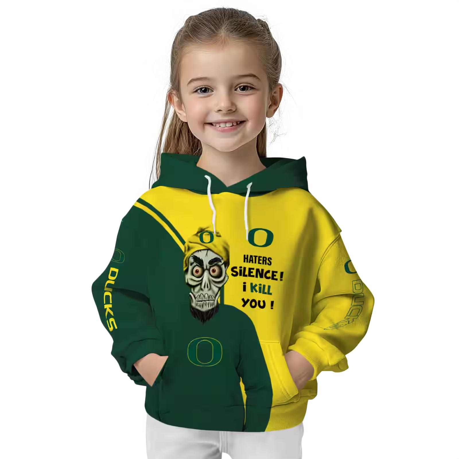 oregon ducks achmed skull green hoodie top rated
