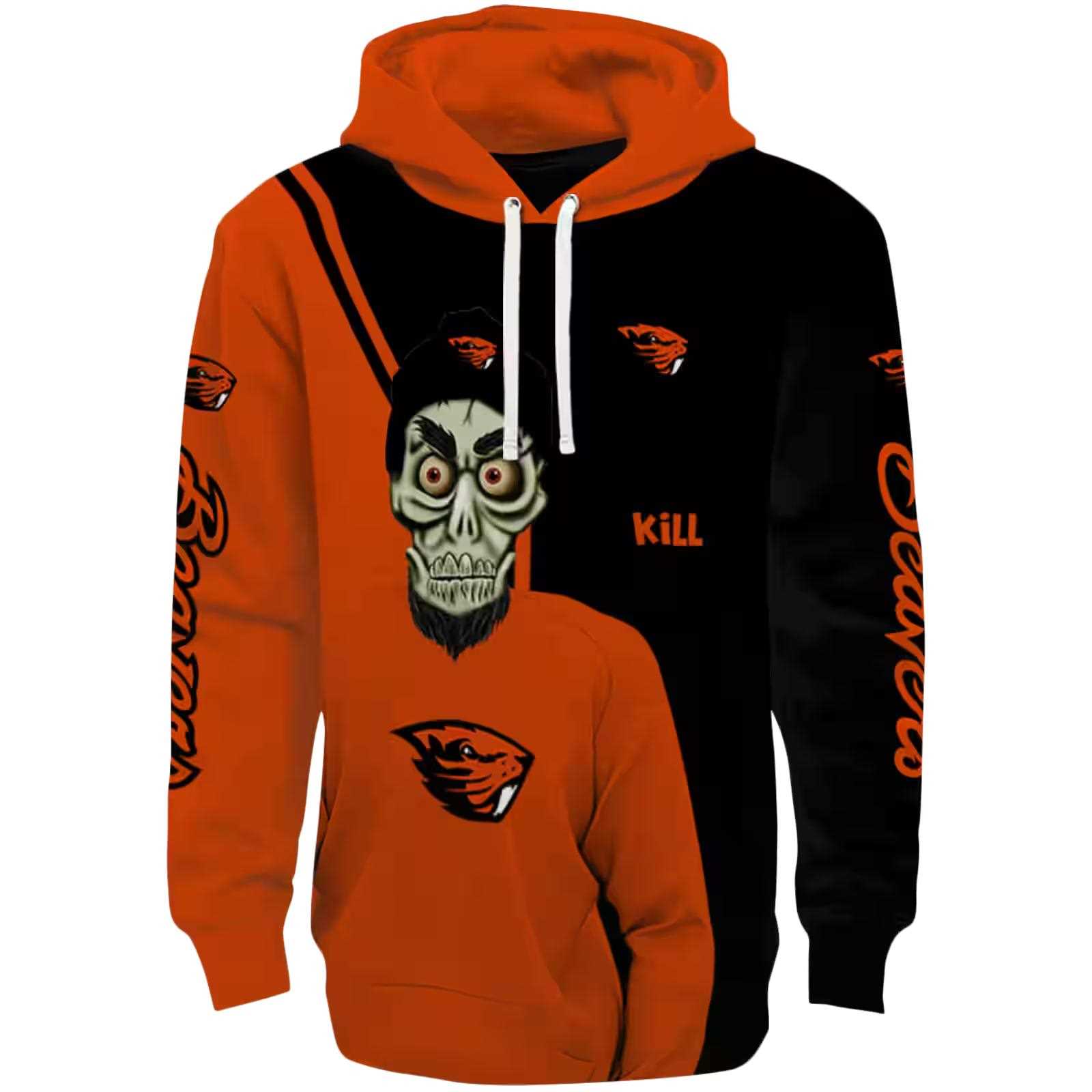 Oregon State Beavers Achmed Skull Orange Hoodie